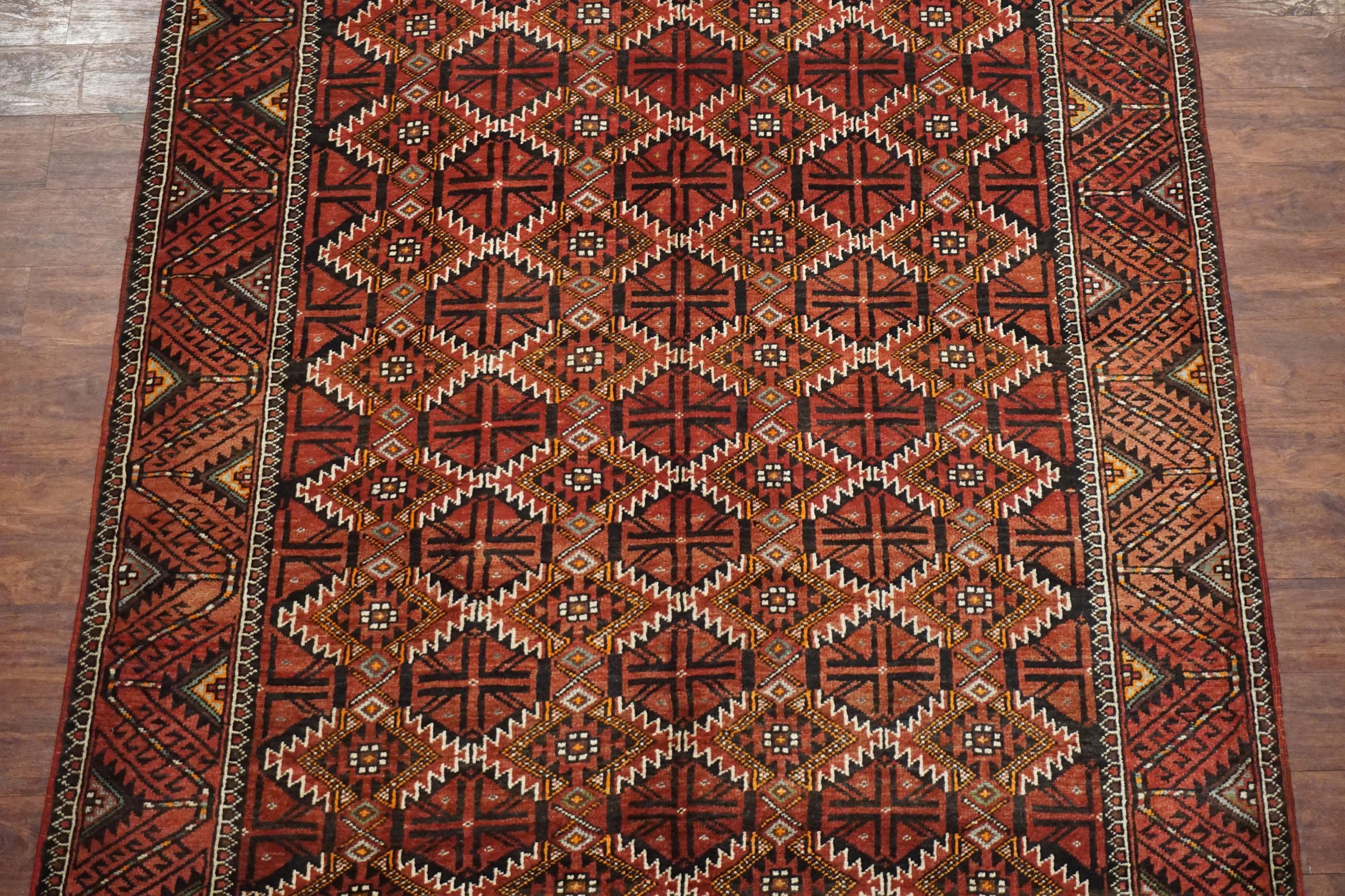 Hand-Knotted Tribal Persian Baluchi Gallery Runner, circa 1900 For Sale