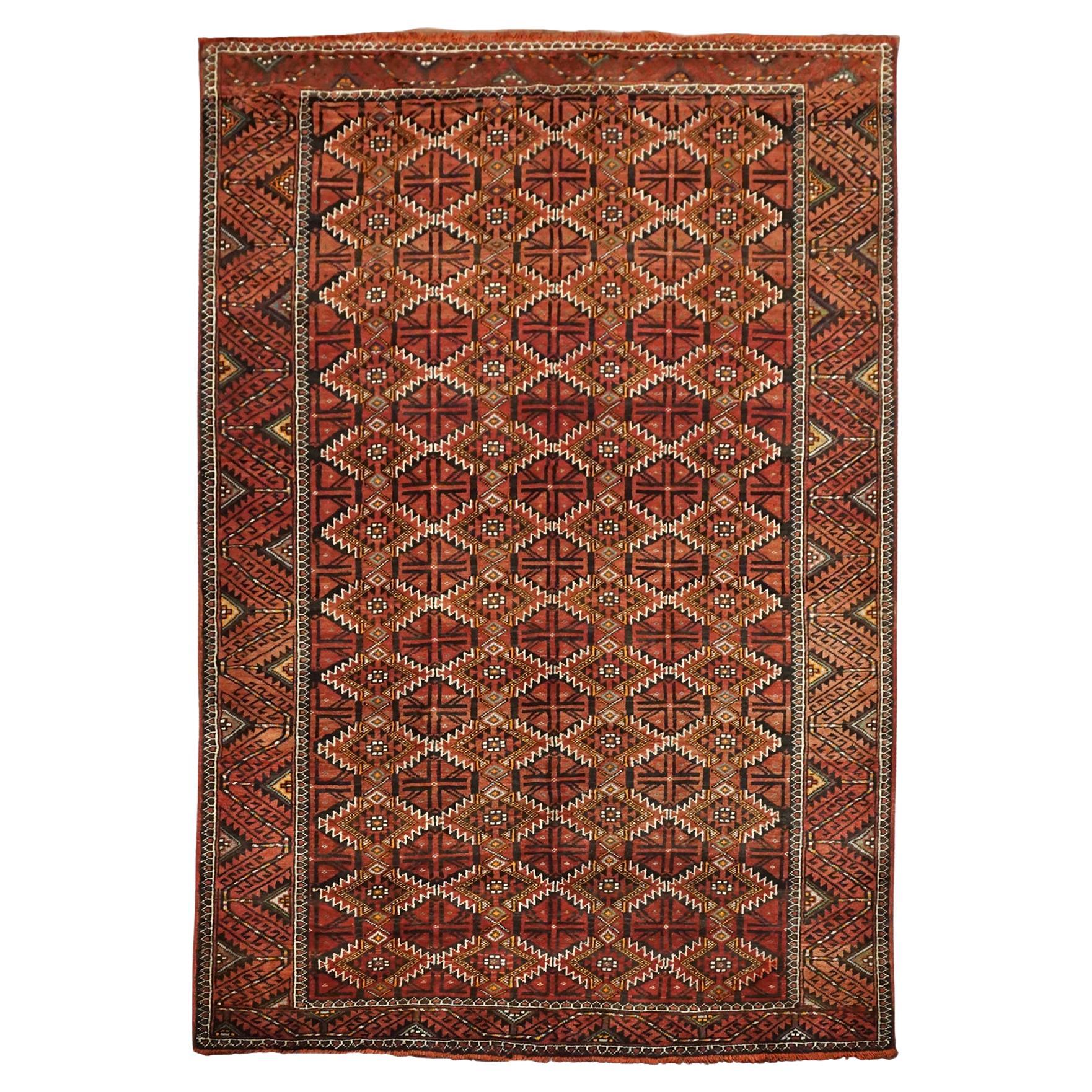 Corredor de galería persa tribal baluchi, hacia 1900
