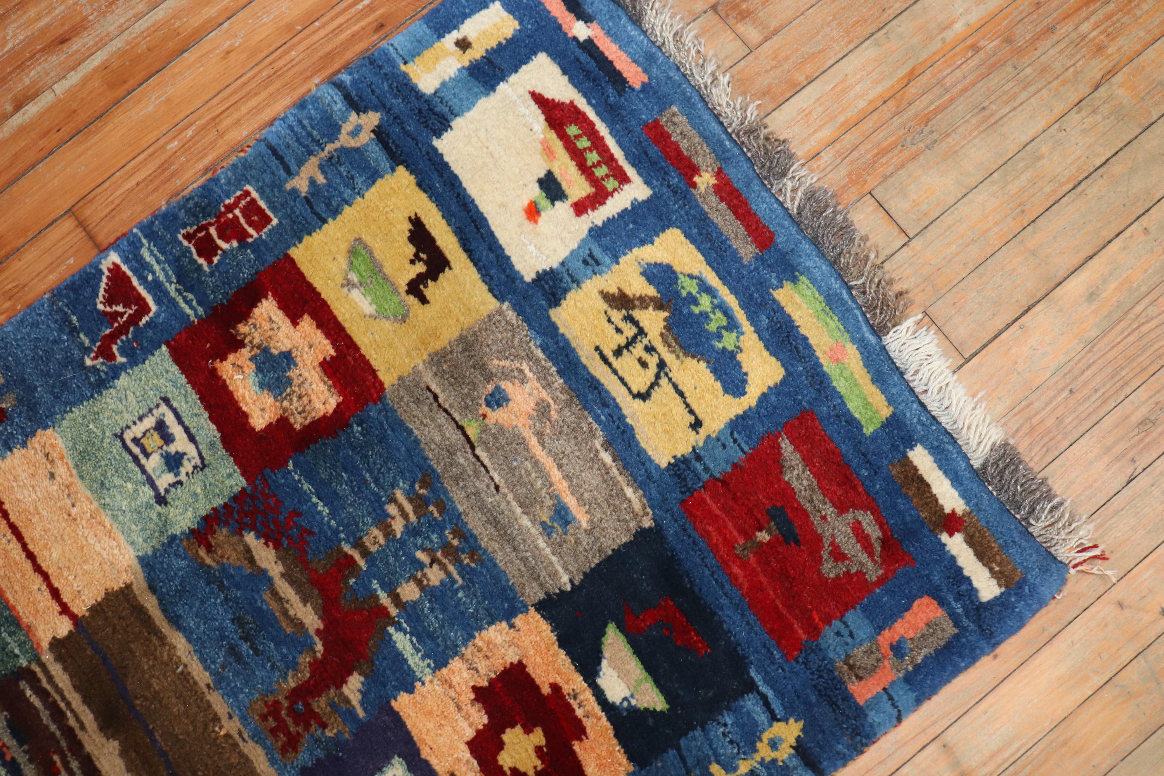 Tribal Persian Gabbeh Rug In Excellent Condition For Sale In New York, NY