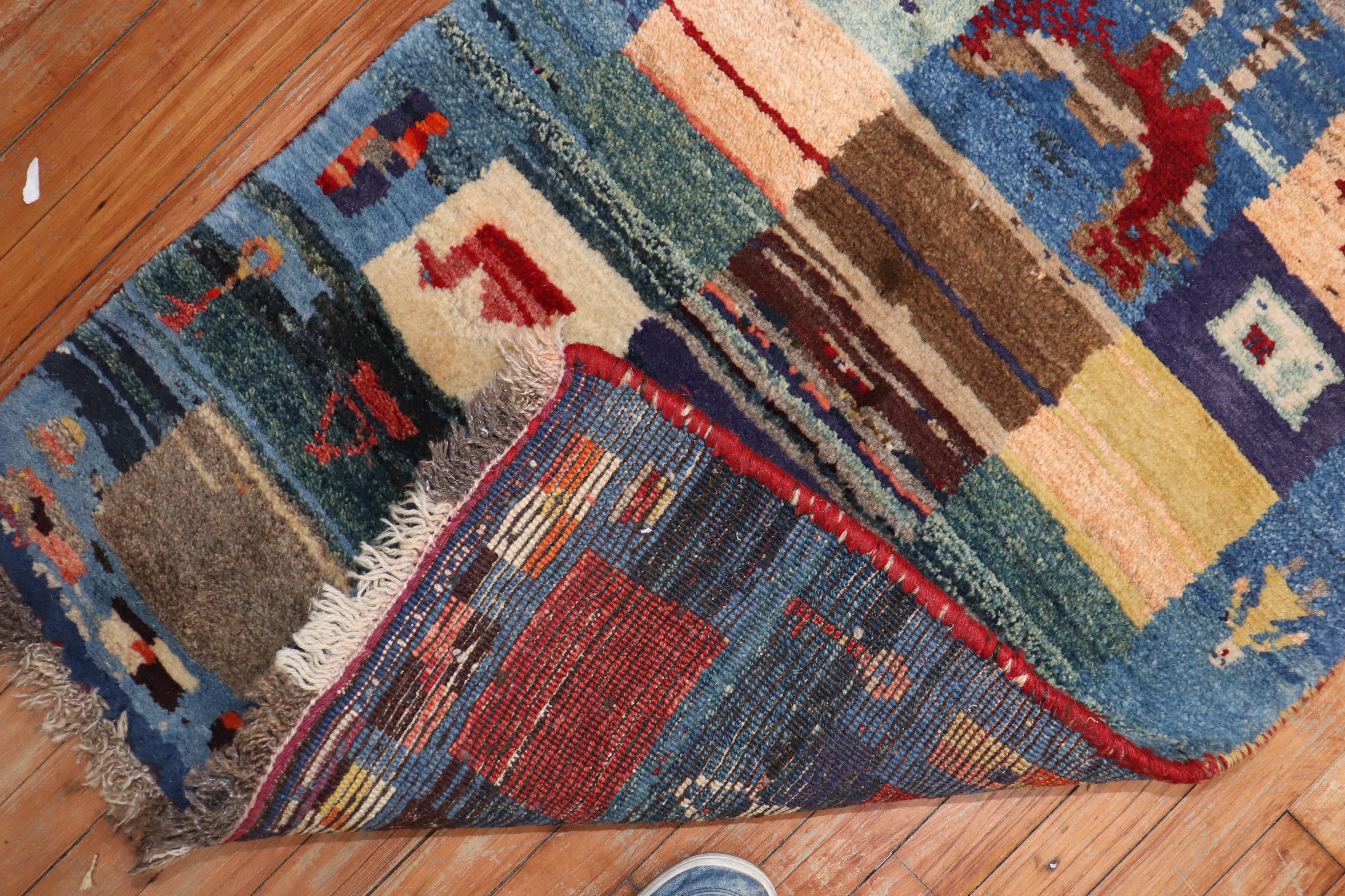 Contemporary Tribal Persian Gabbeh Rug For Sale
