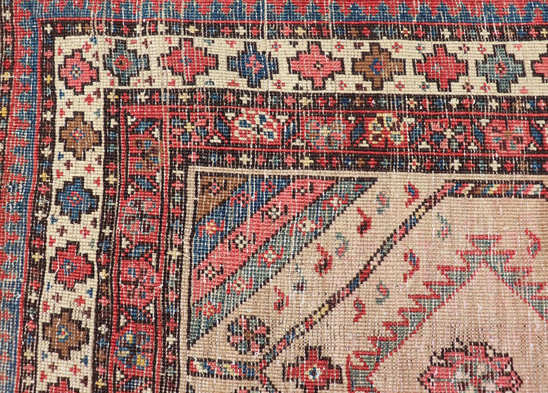 Tribal Persian Hand Knotted Antique Serab Long Runner in Tribal Design For Sale 4