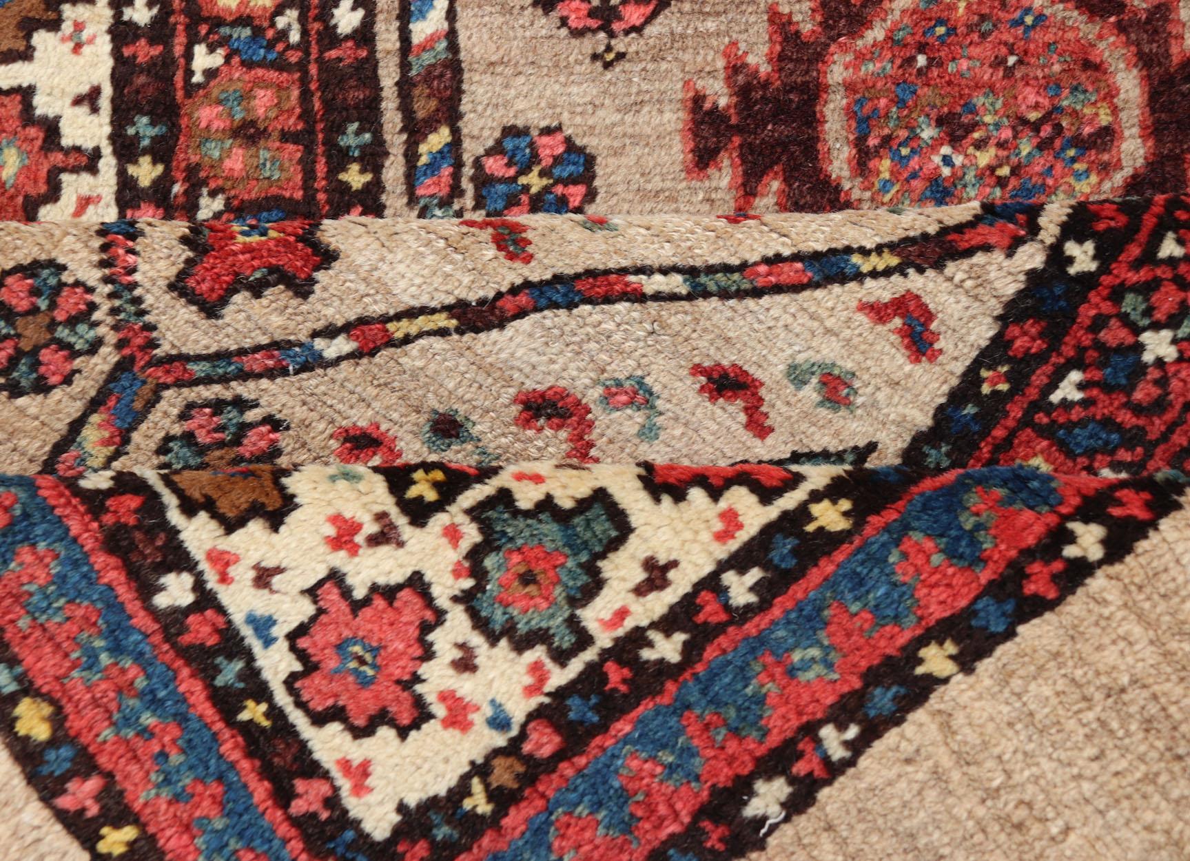 Tribal Persian Hand Knotted Antique Serab Long Runner in Tribal Design For Sale 5