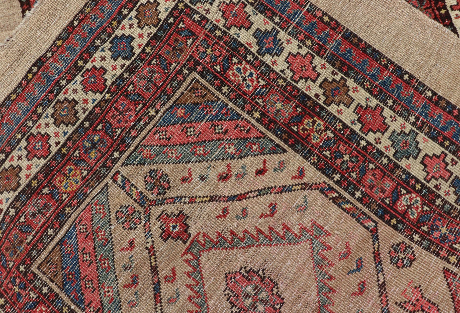 Tribal Persian Hand Knotted Antique Serab Long Runner in Tribal Design For Sale 6