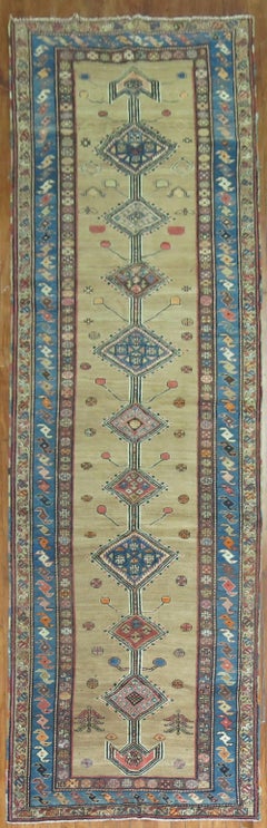 Zabihi Collection AntiqueTribal Persian Kurd Bidjar Runner
