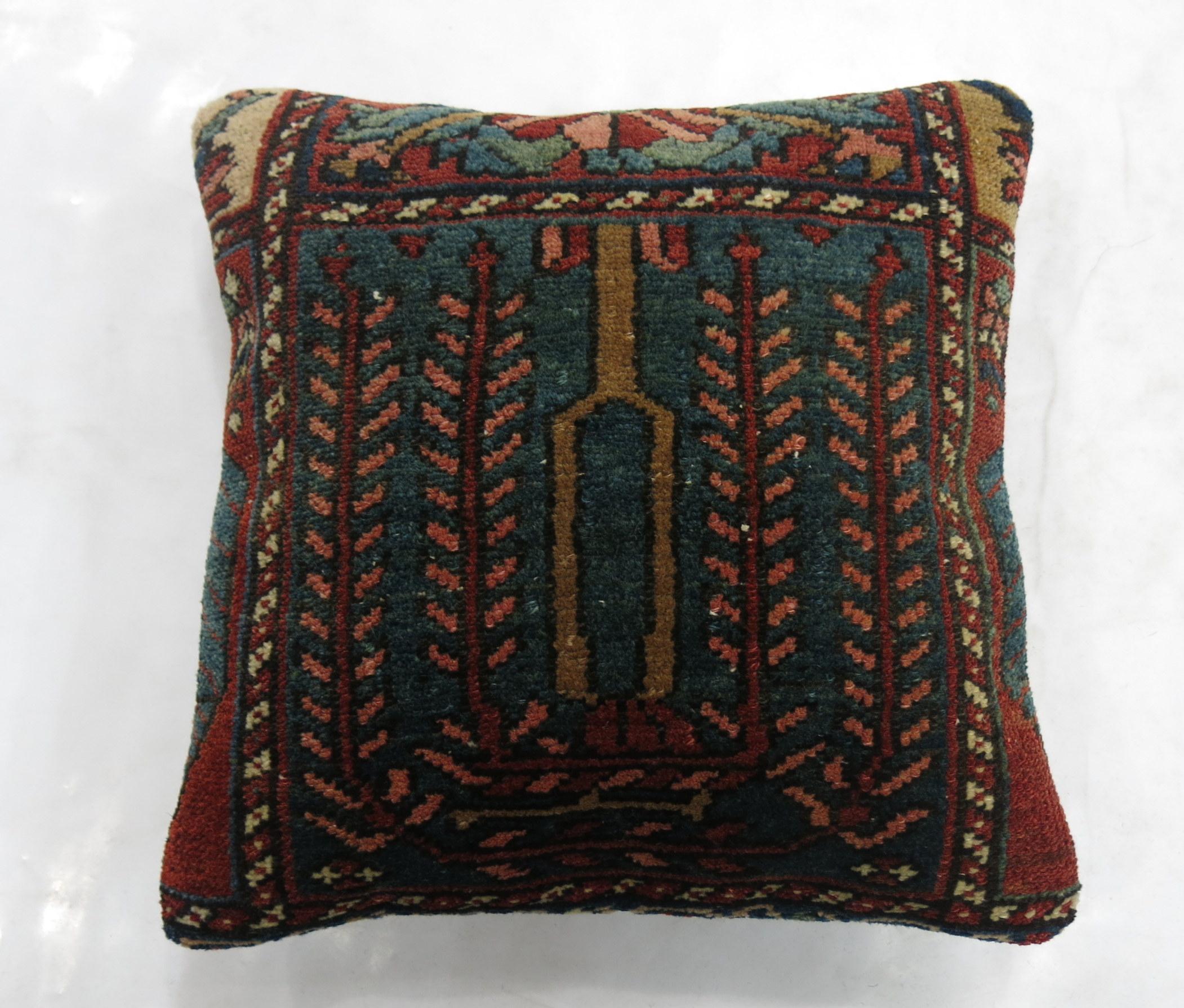 Tribal Persian Rug Pillow In Excellent Condition In New York, NY