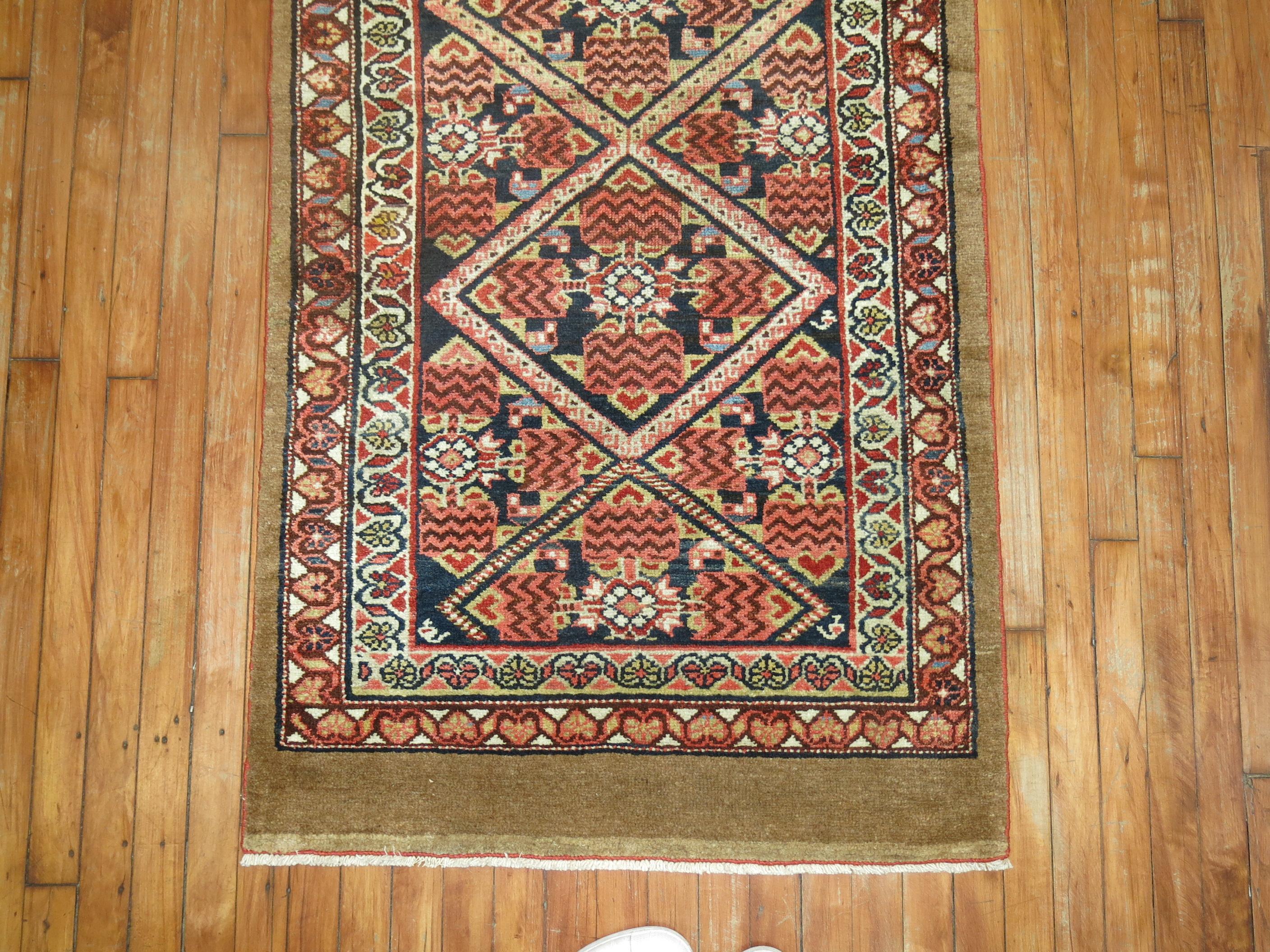 Wool Early 20th Century Antique Tribal Persian Serab Traditional Runner