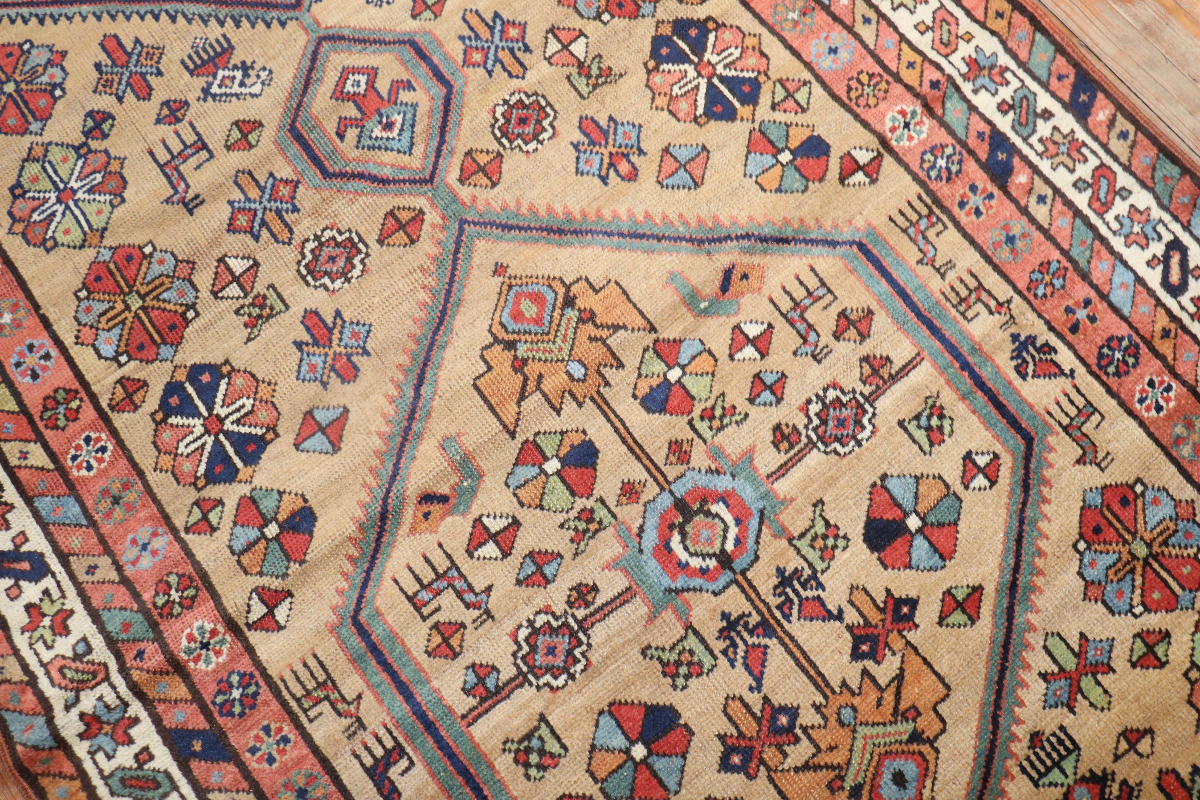 Tribal Persian Serab Wide Runner In Good Condition For Sale In New York, NY
