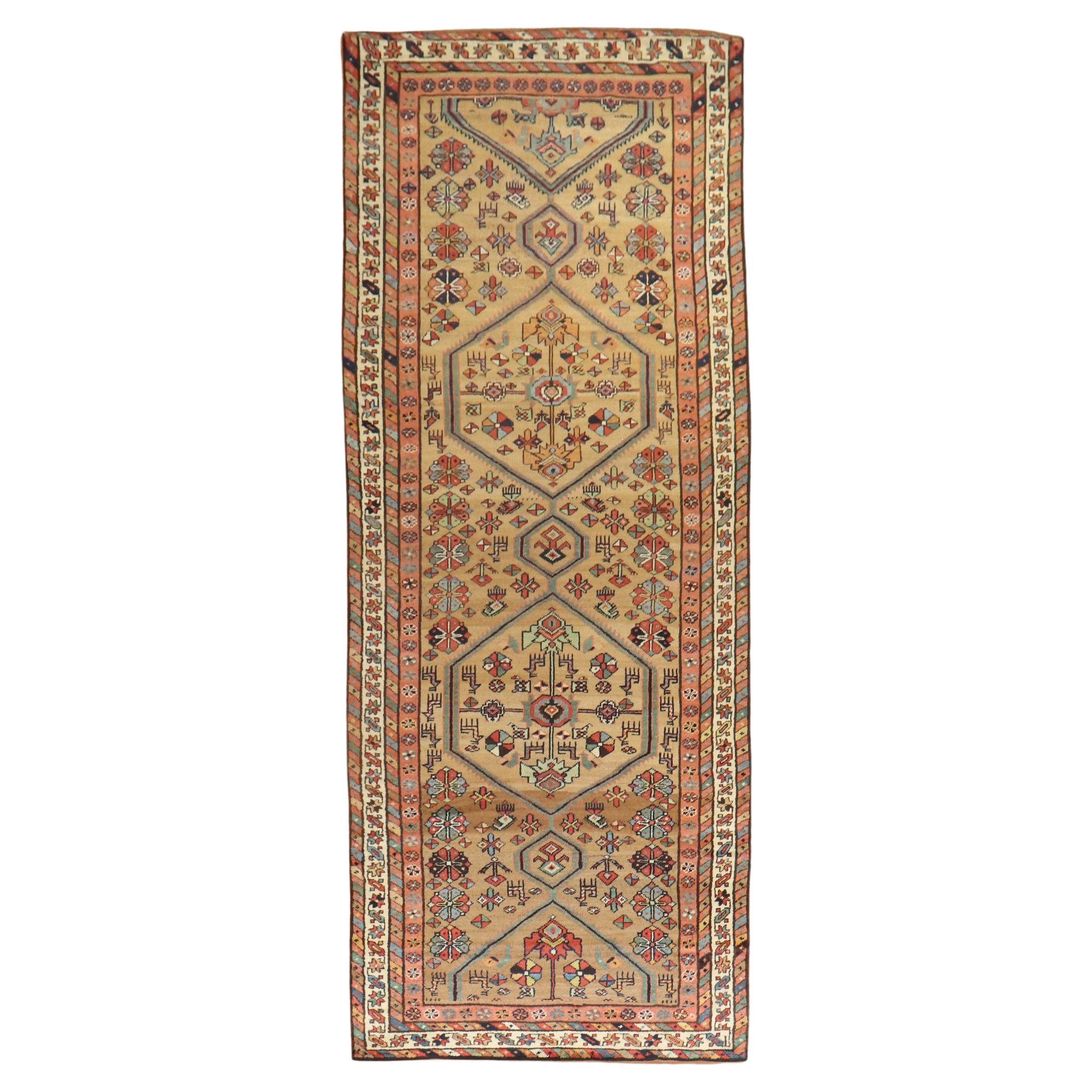 Tapis de couloir large tribal persan Serab