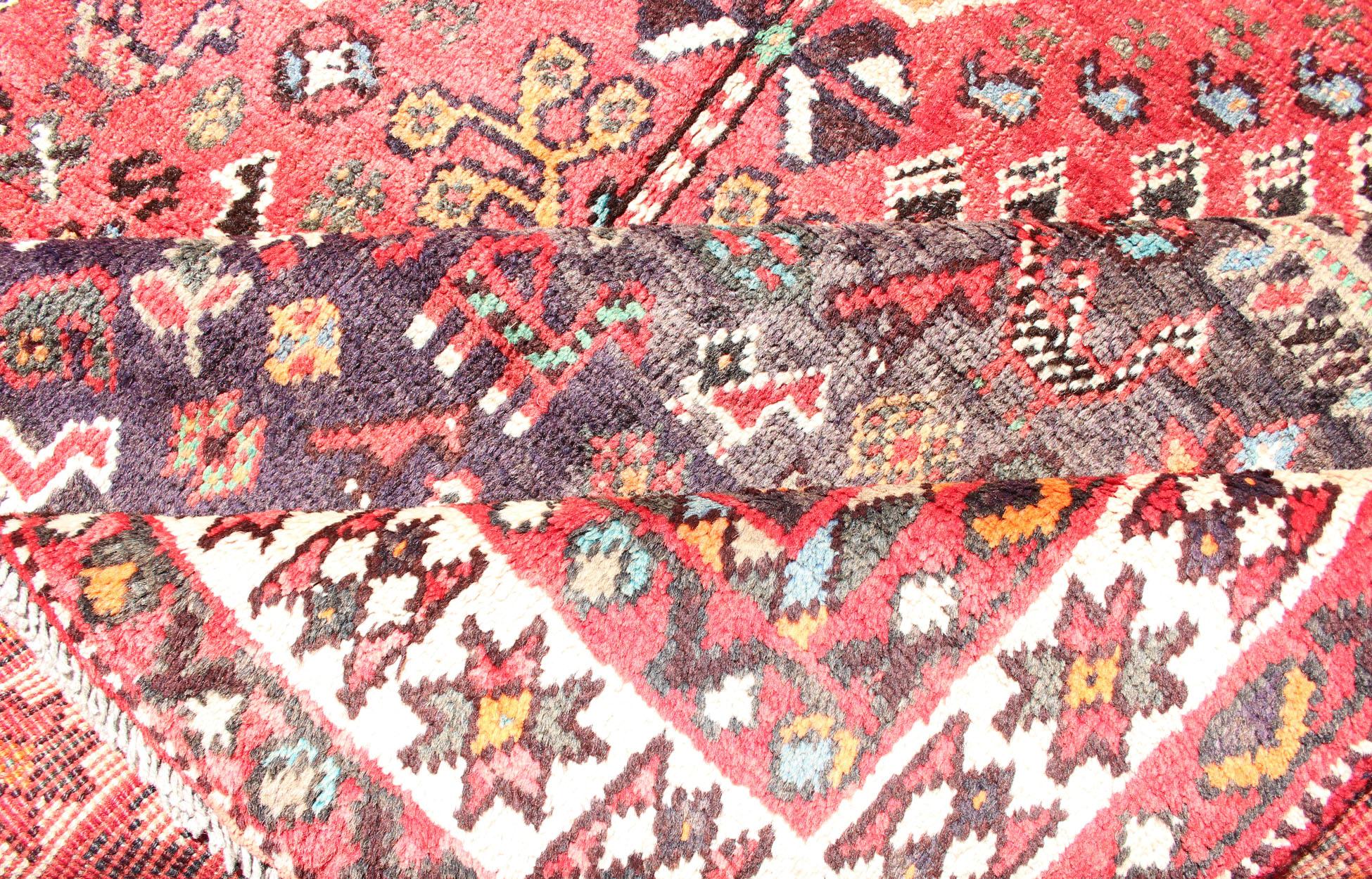 Tribal Persian Vintage Shiraz Rug with Medallions  2
