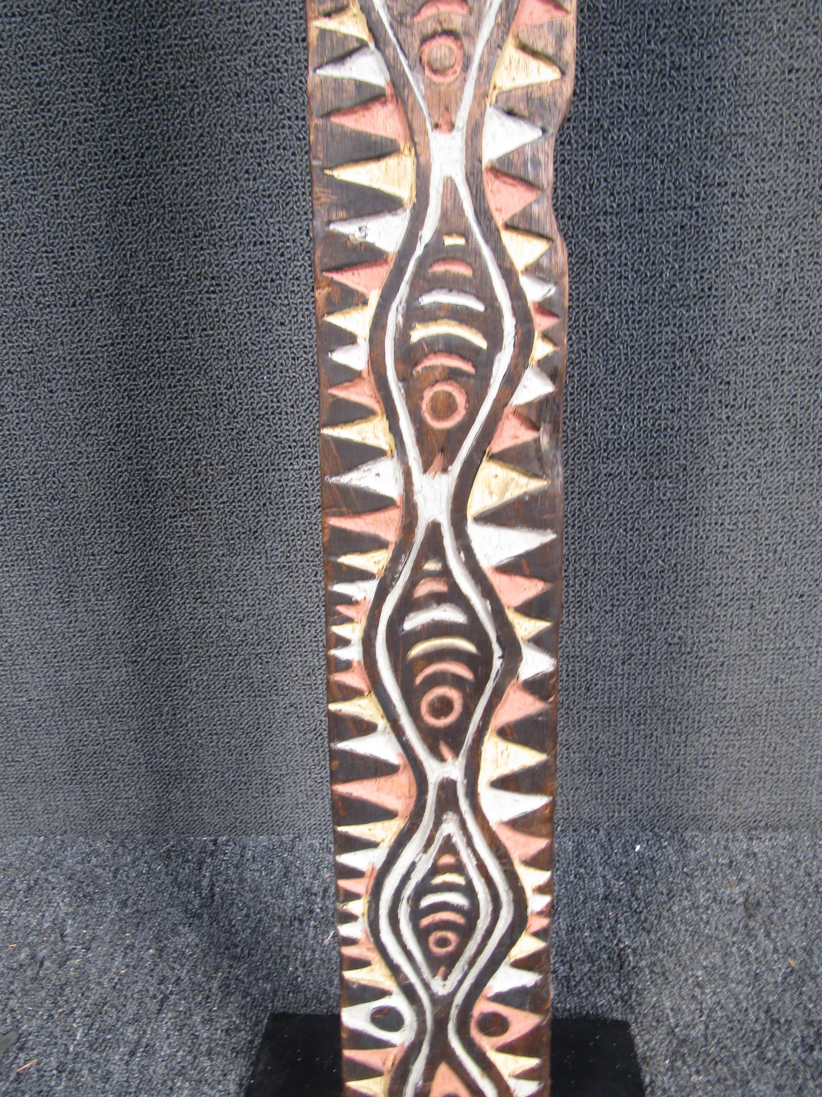 Woodwork Tribal Plank Art For Sale