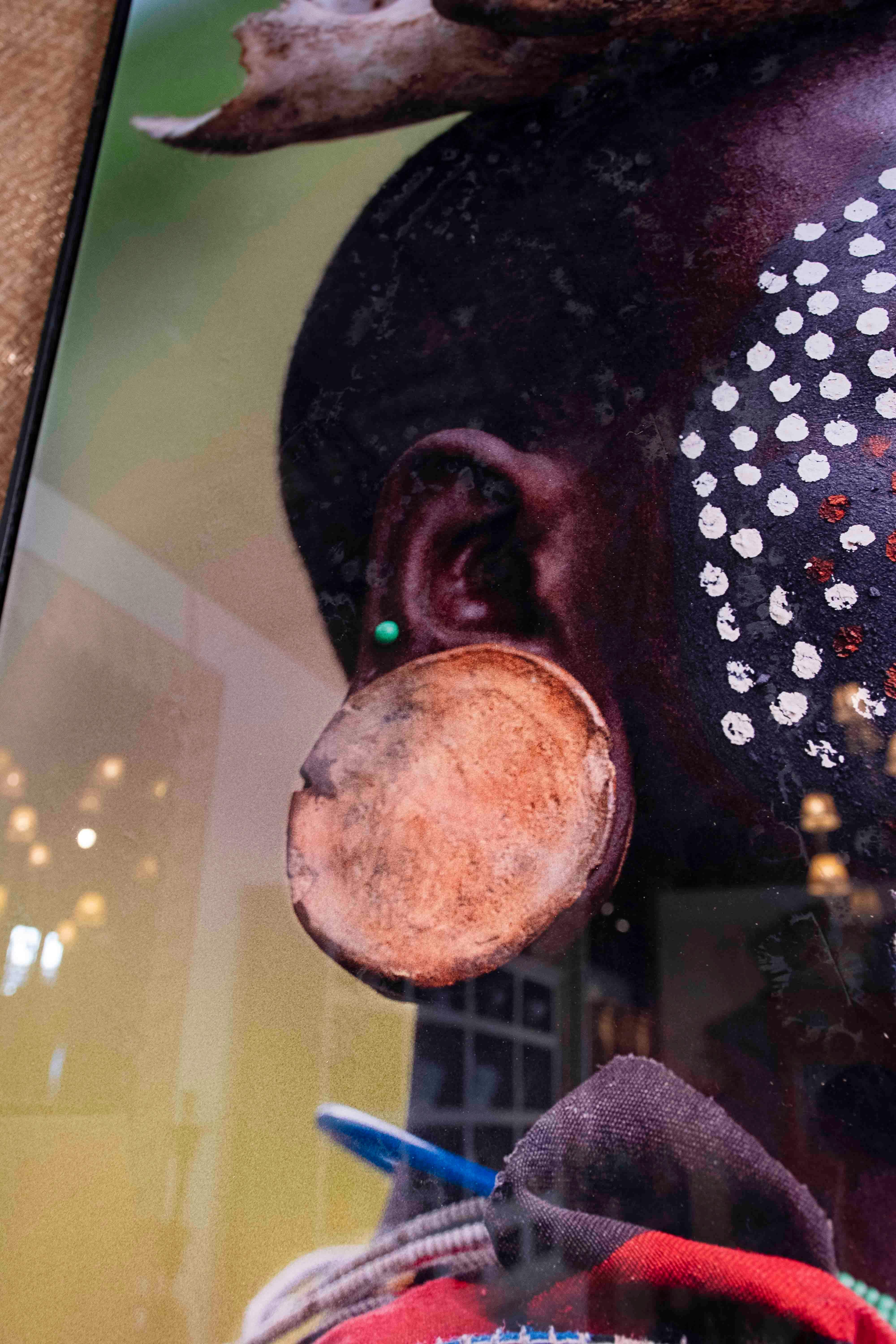 Tribal Portrait Photography with Bone Hat For Sale 2