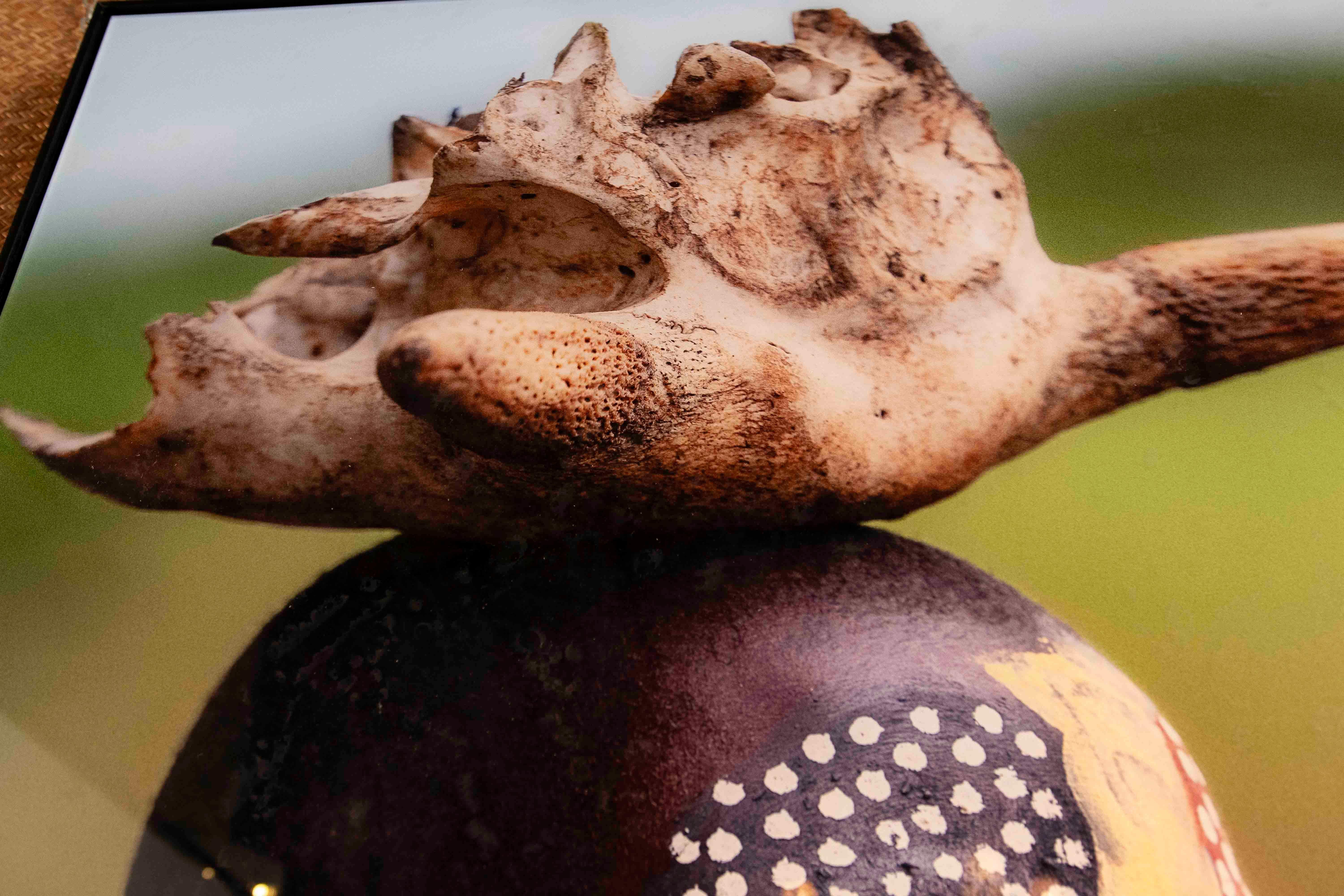 Tribal Portrait Photography with Bone Hat For Sale 3