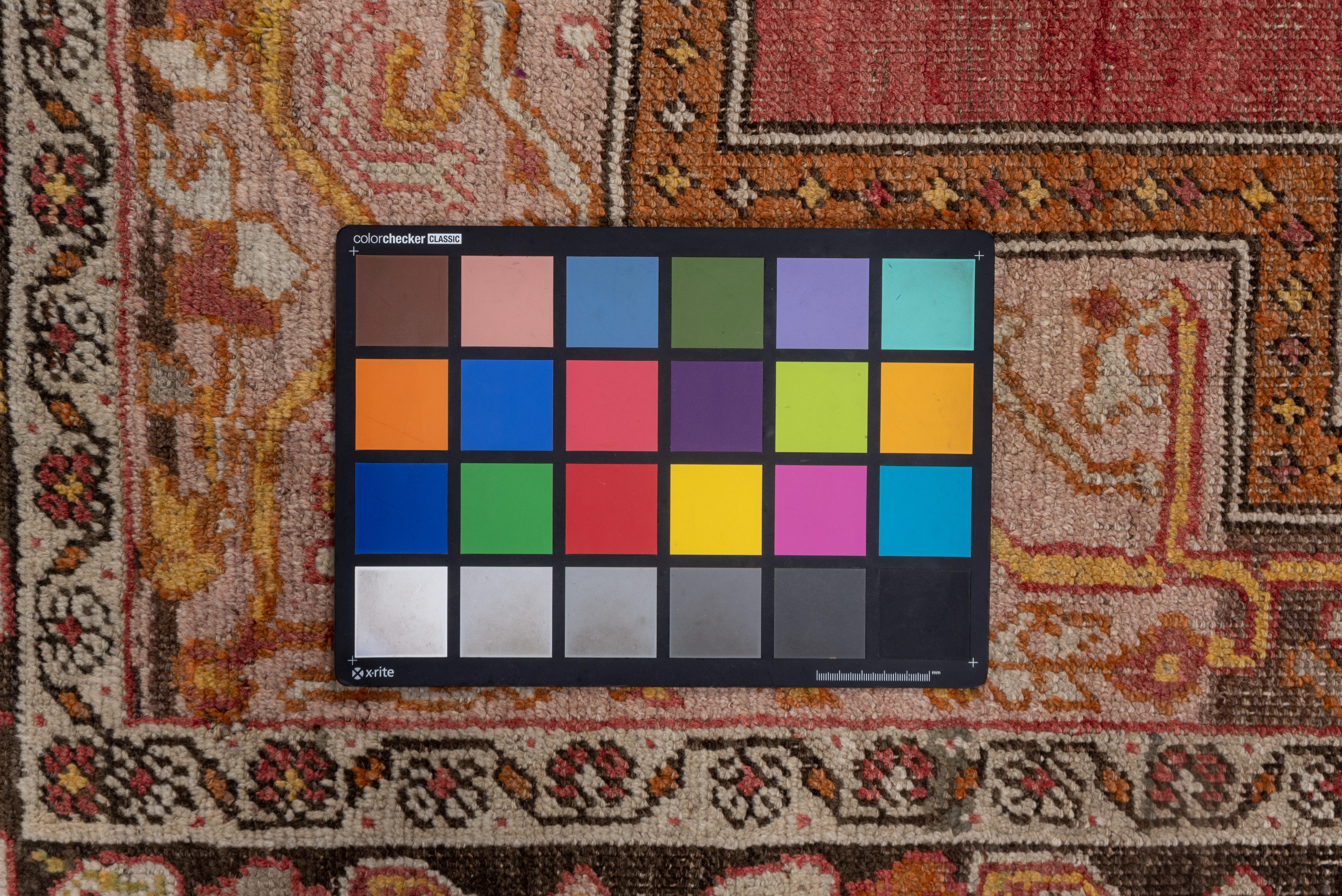 Alfombra Turca Oushak Tribal Campo Rojo, Colores Cálidos en venta 2