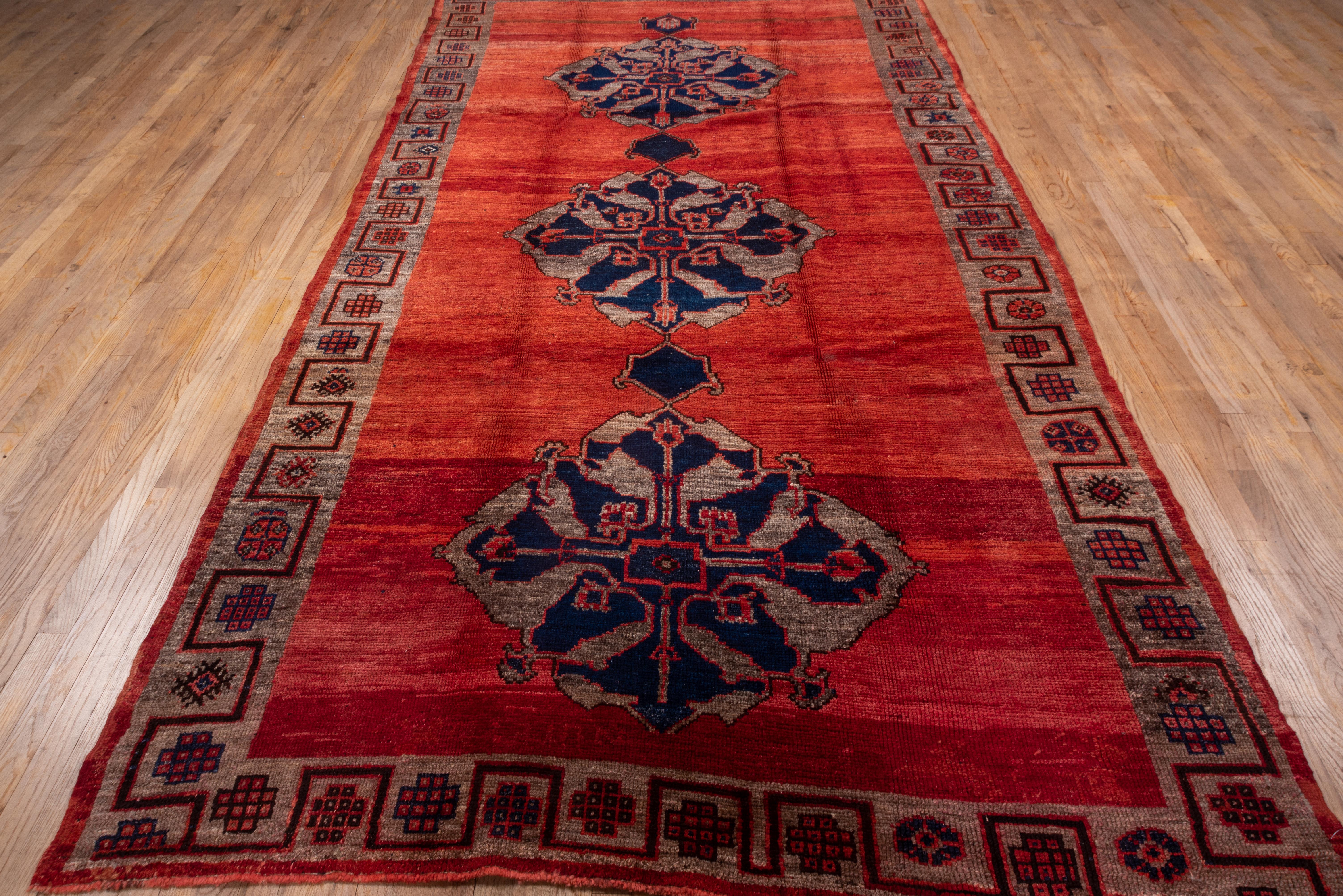 Wool Tribal Red Turkish Kars Carpet For Sale