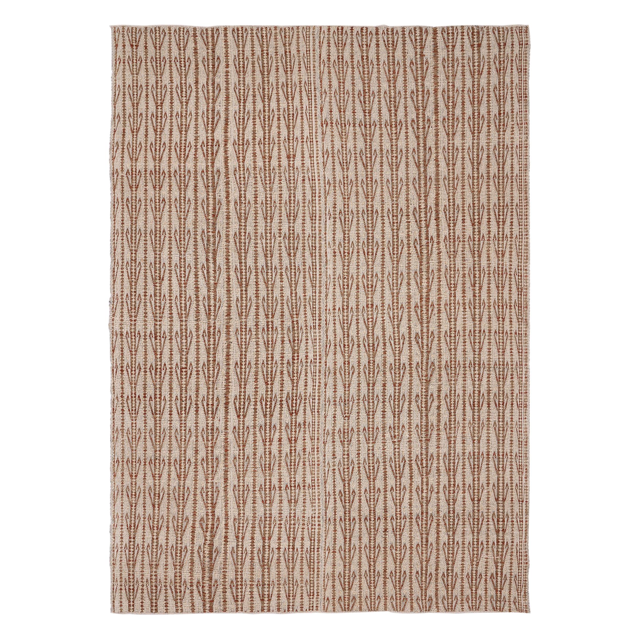 Tribal Ricci Textured Flat-Weave Rug For Sale