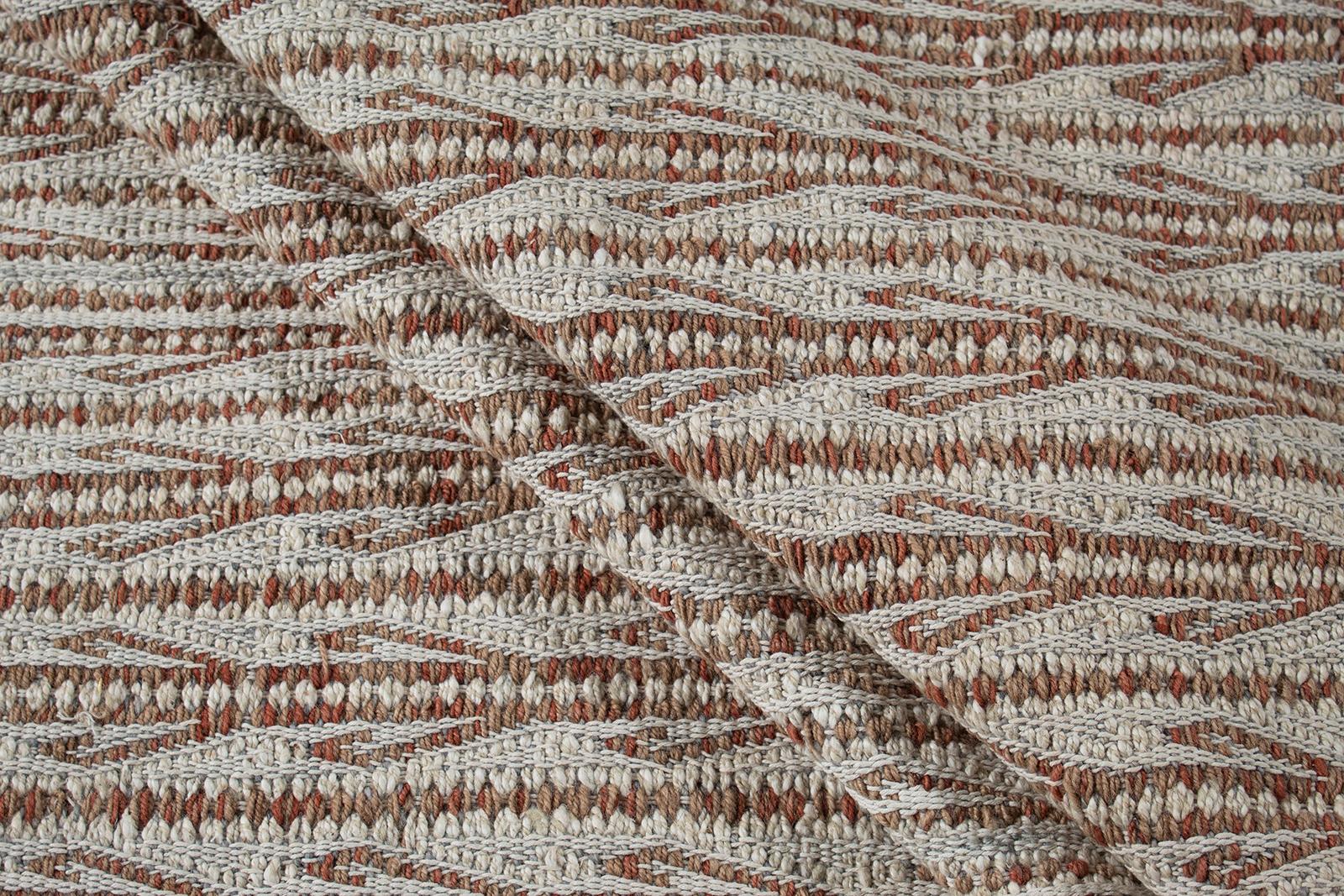 Afghan Tribal Ricci Textured Flat-Weave Rug For Sale