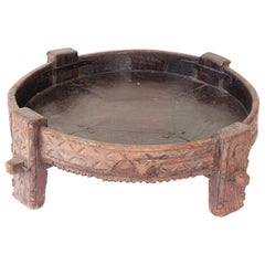 Tribal Round Low Coffee Teak Table