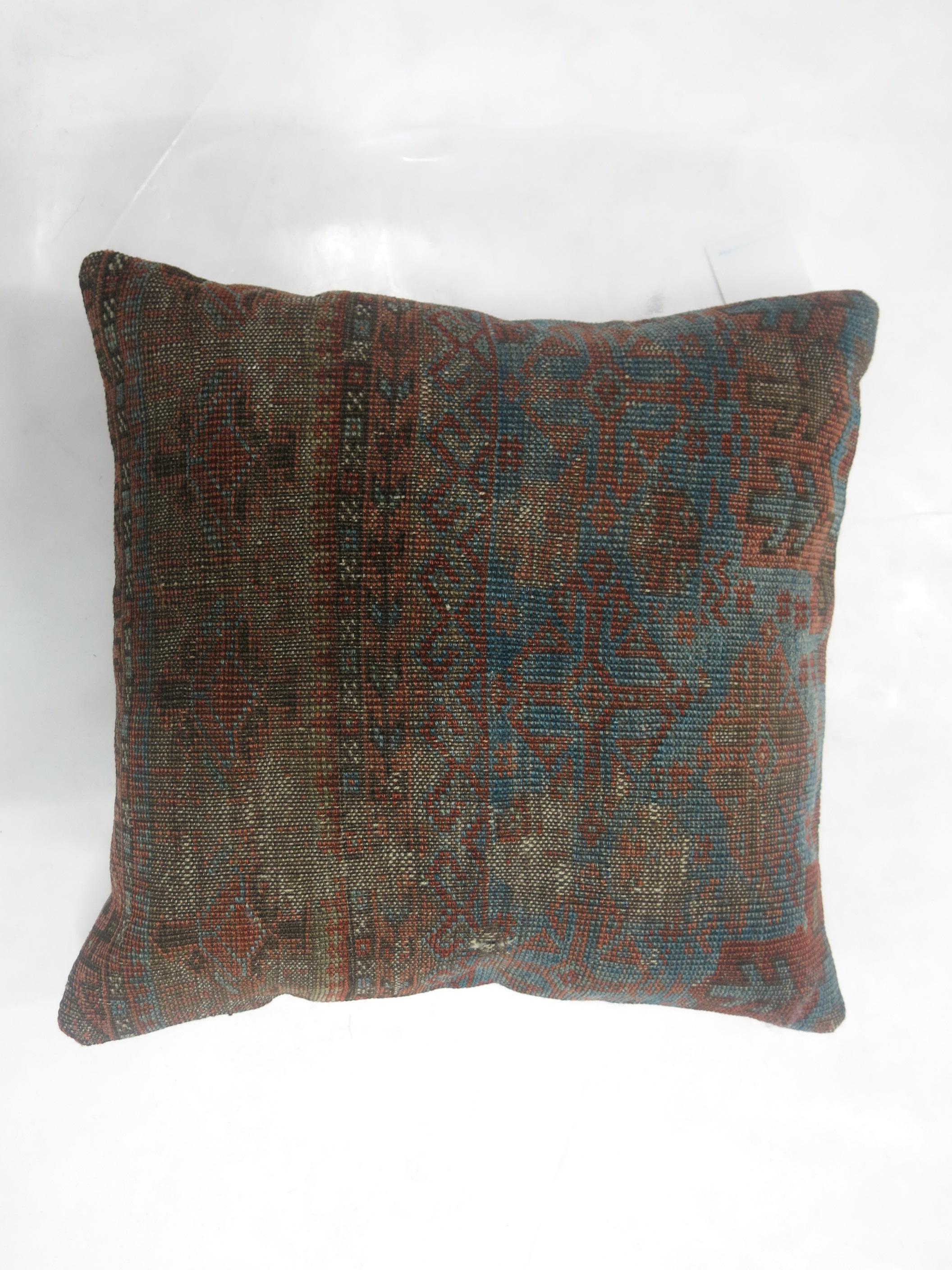 Tribal Rug Pillow In Good Condition In New York, NY