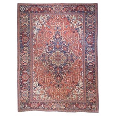 Tribal Serapi Heriz Hand-knotted Wool Rug 9.6 x 12.7