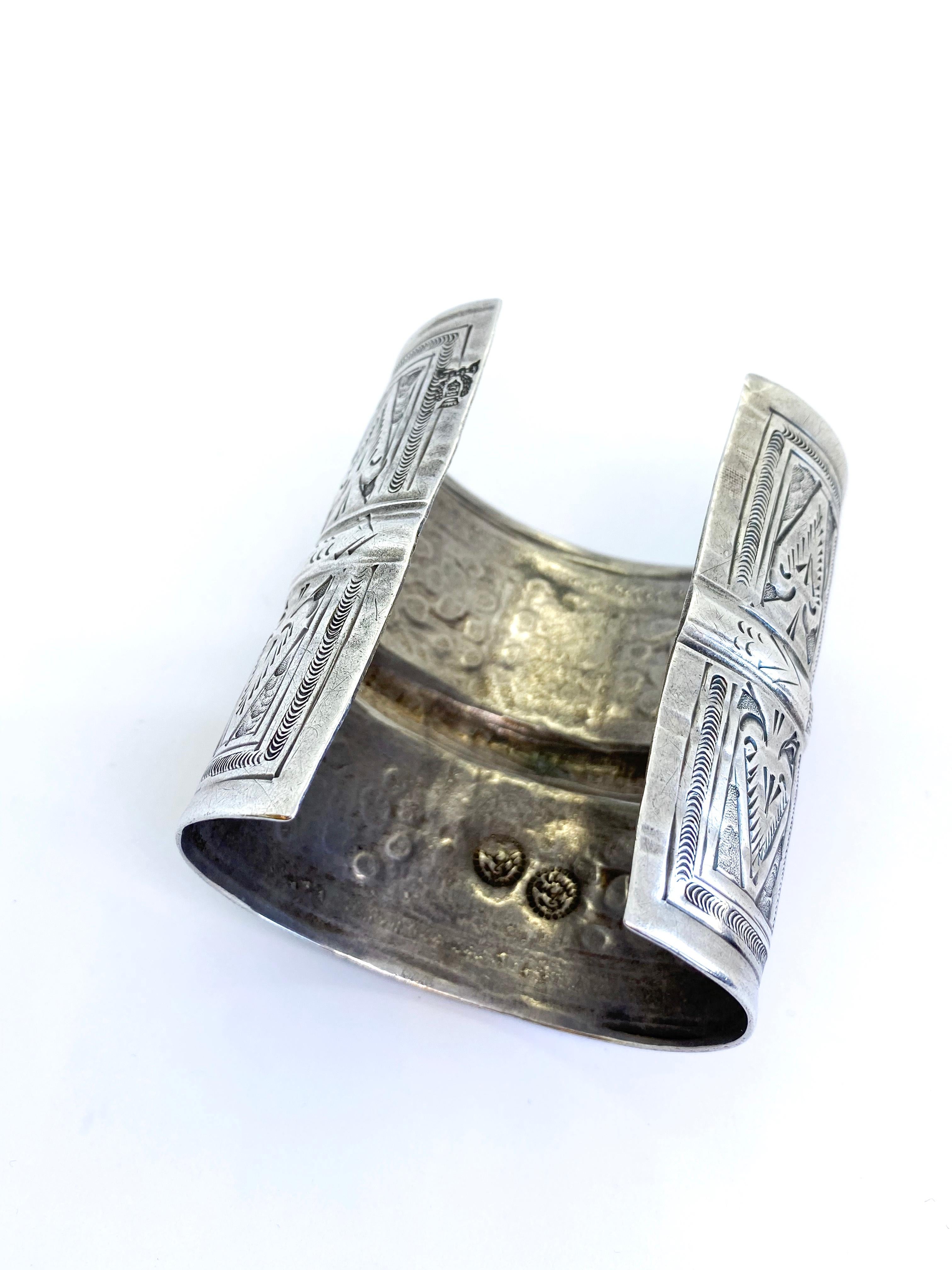 Tribal Silver Tripoli Libya Cuff Bracelet 3