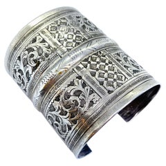 Tribal Silver Tripoli Libya Cuff Bracelet