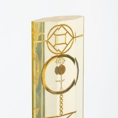 Tribal/Space Age Inspired Faceted Lucite Sculpture, c. 1970s