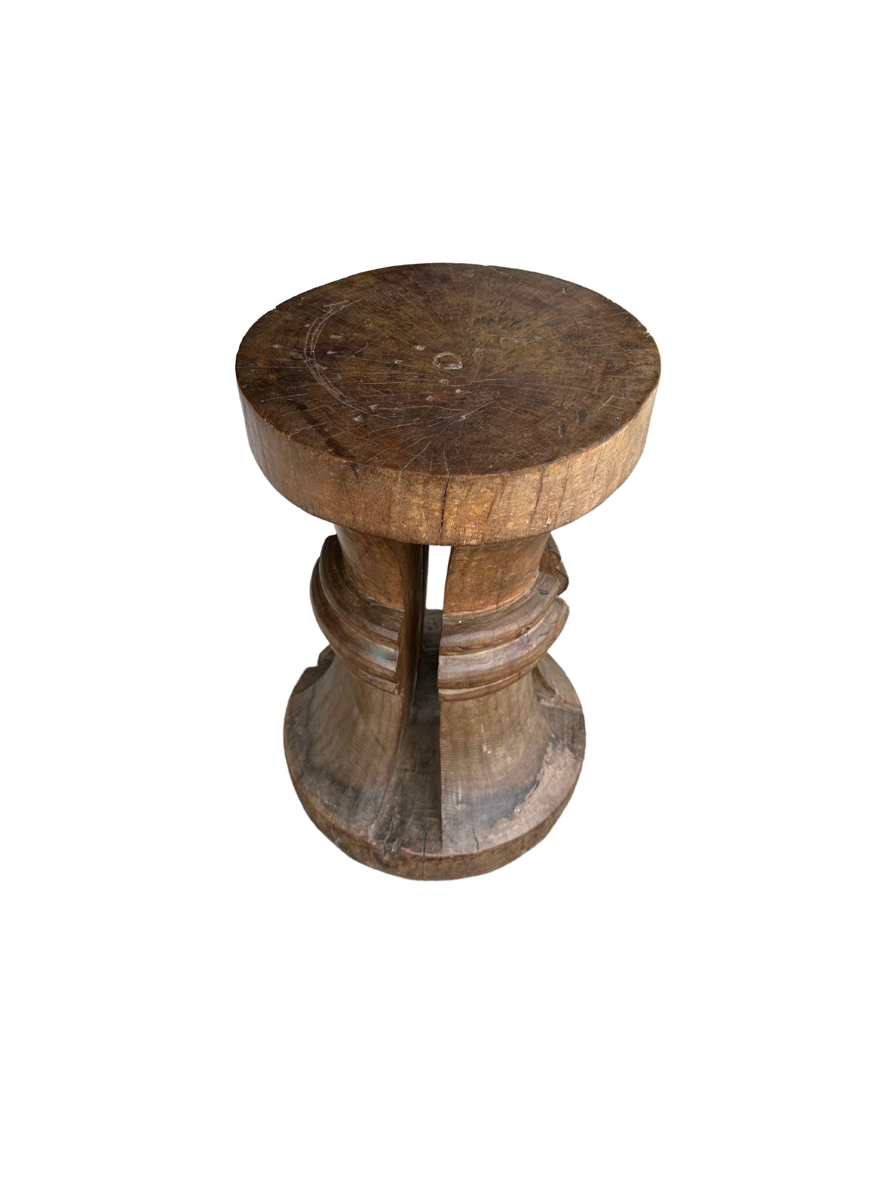 Indonesian Tribal Stool from Nias Island, North Sumatra, Indonesia, C. 1950