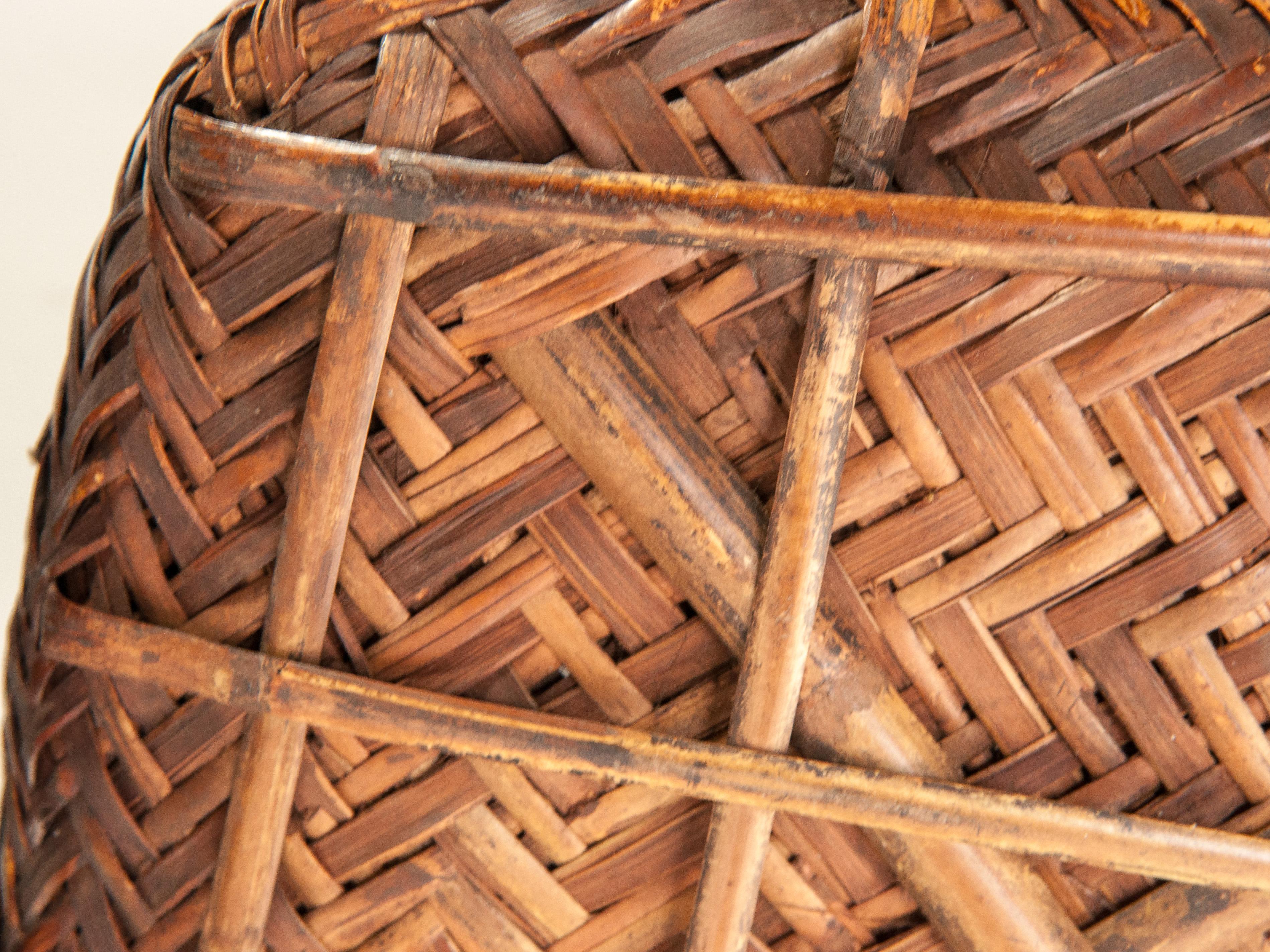 Tribal Storage Basket Box with Lid from the Magar of Nepal, Mid-20th Century 14