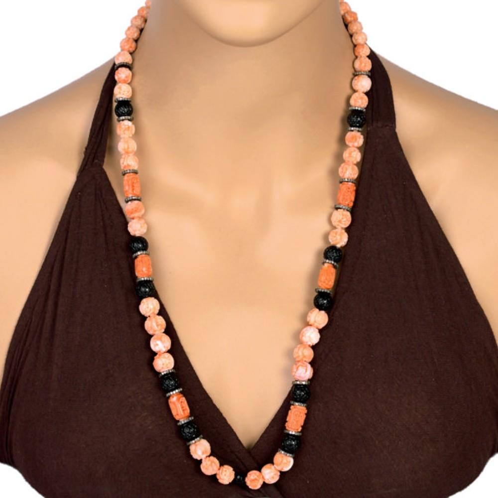 carved onyx beads