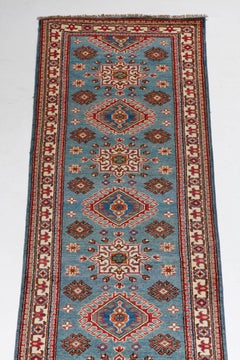Contemporary Pakistani Kazak Style Runner Rug