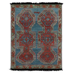 Tribal Style rug in Red, Blue, Green Geometric Pattern by Rug & Kilim