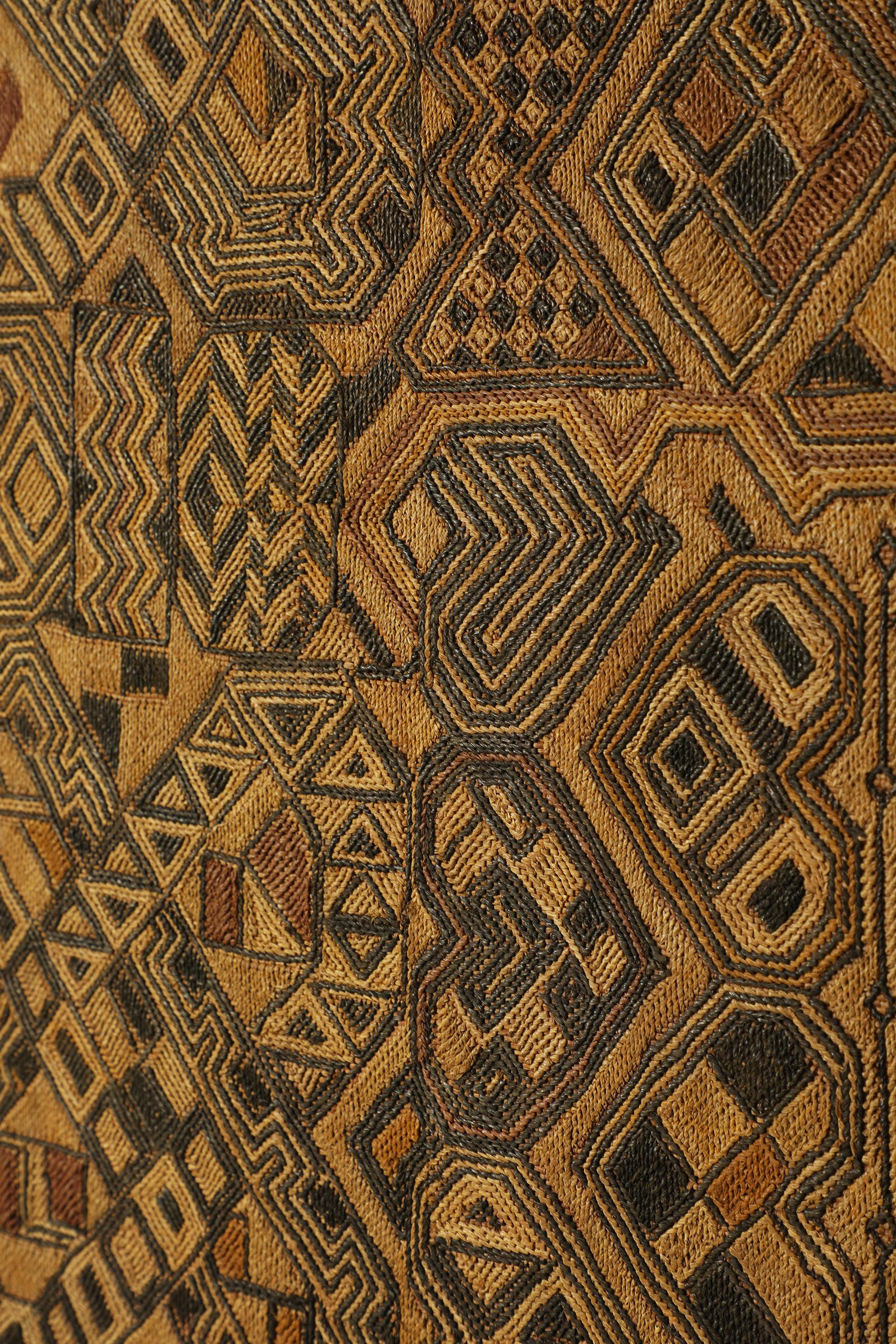 Congolese Tribal Textile, Kuba Shoowa 20th Century For Sale