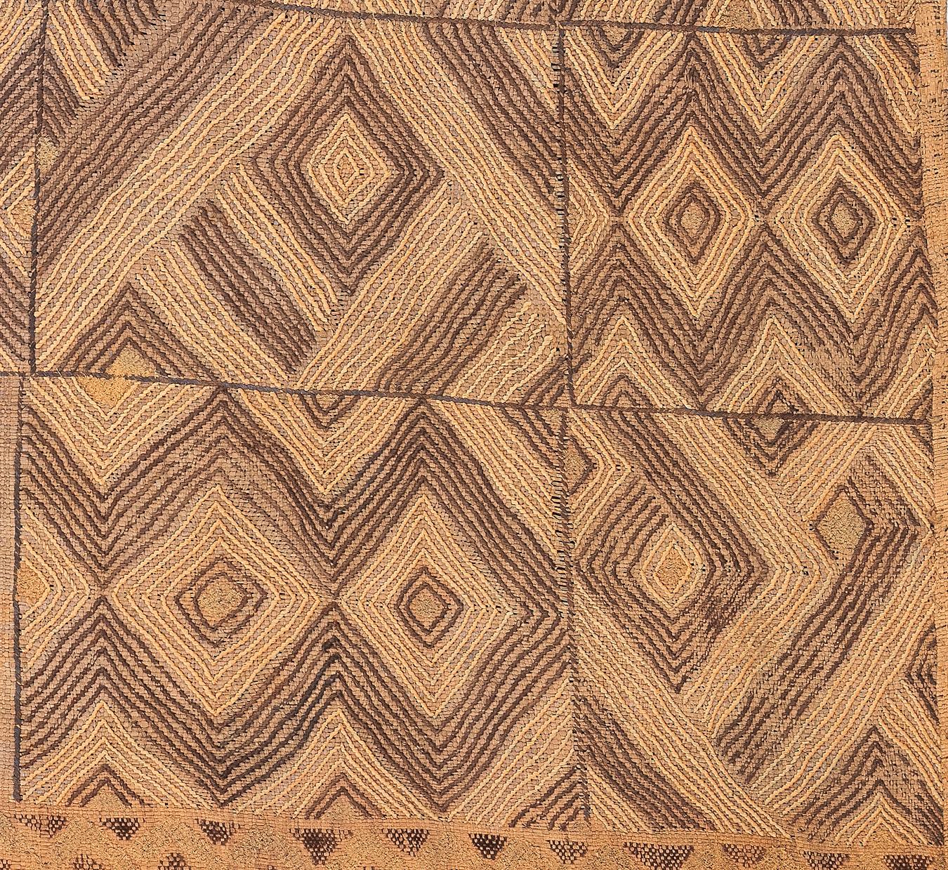 Embroidered Tribal Textile, Kuba Shoowa 20th Century For Sale