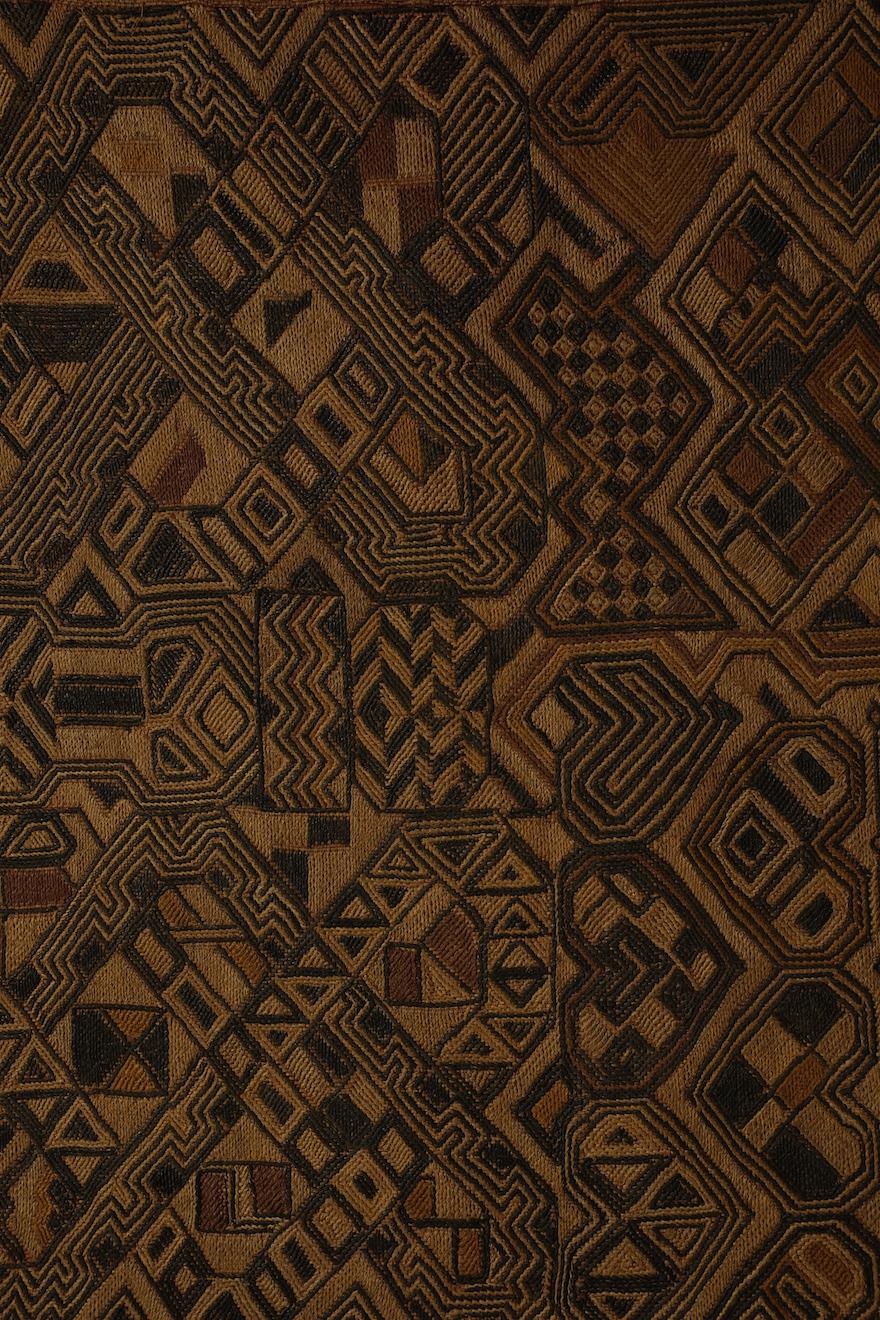 Embroidered Tribal Textile, Kuba Shoowa 20th Century For Sale