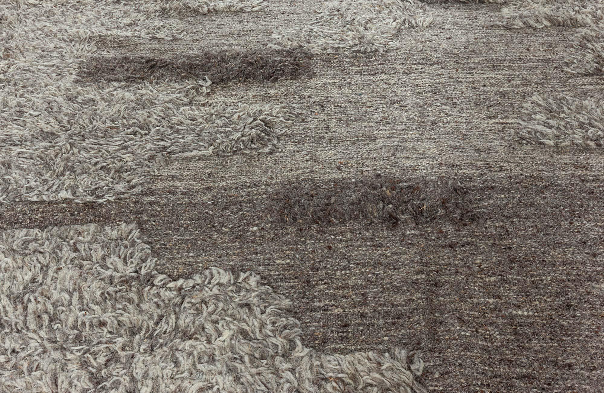 Tribal Tulu Nadu Style Brown Wool Rug by Doris Leslie Blau en venta 1