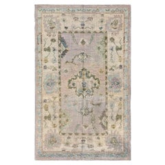 Tapis tribal de Turquie - Oushak Style - Lavender Ivory
