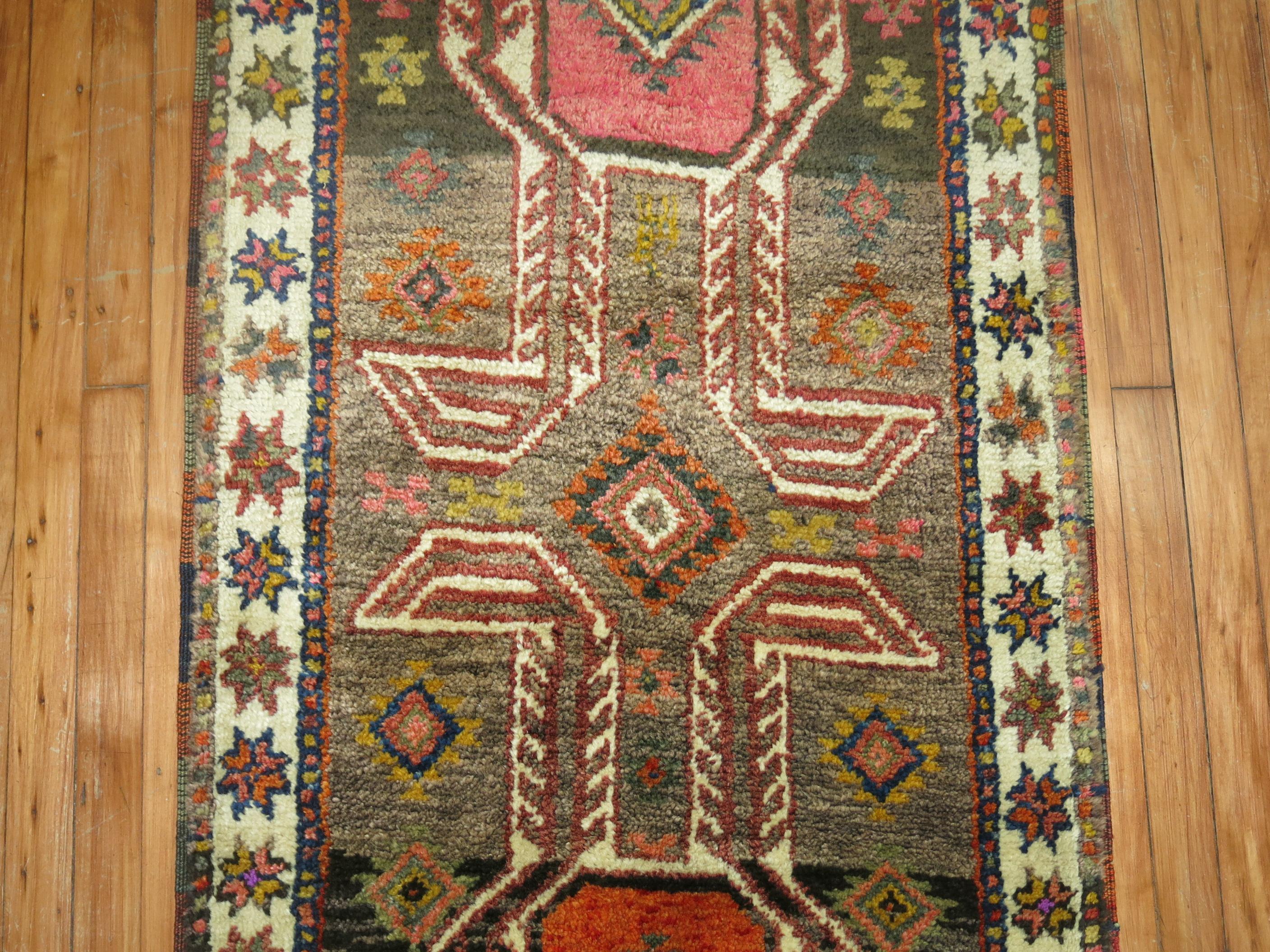 Tribal Turkish Anatolian Runner In Good Condition For Sale In New York, NY