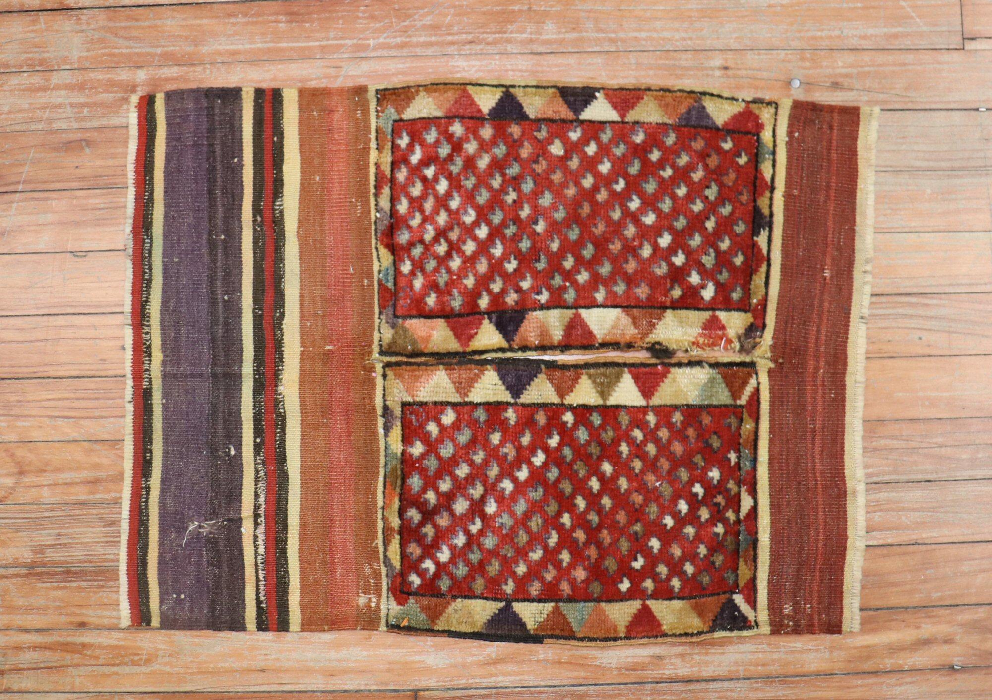 Persian Tribal Turkish Textile Bagface Rug For Sale