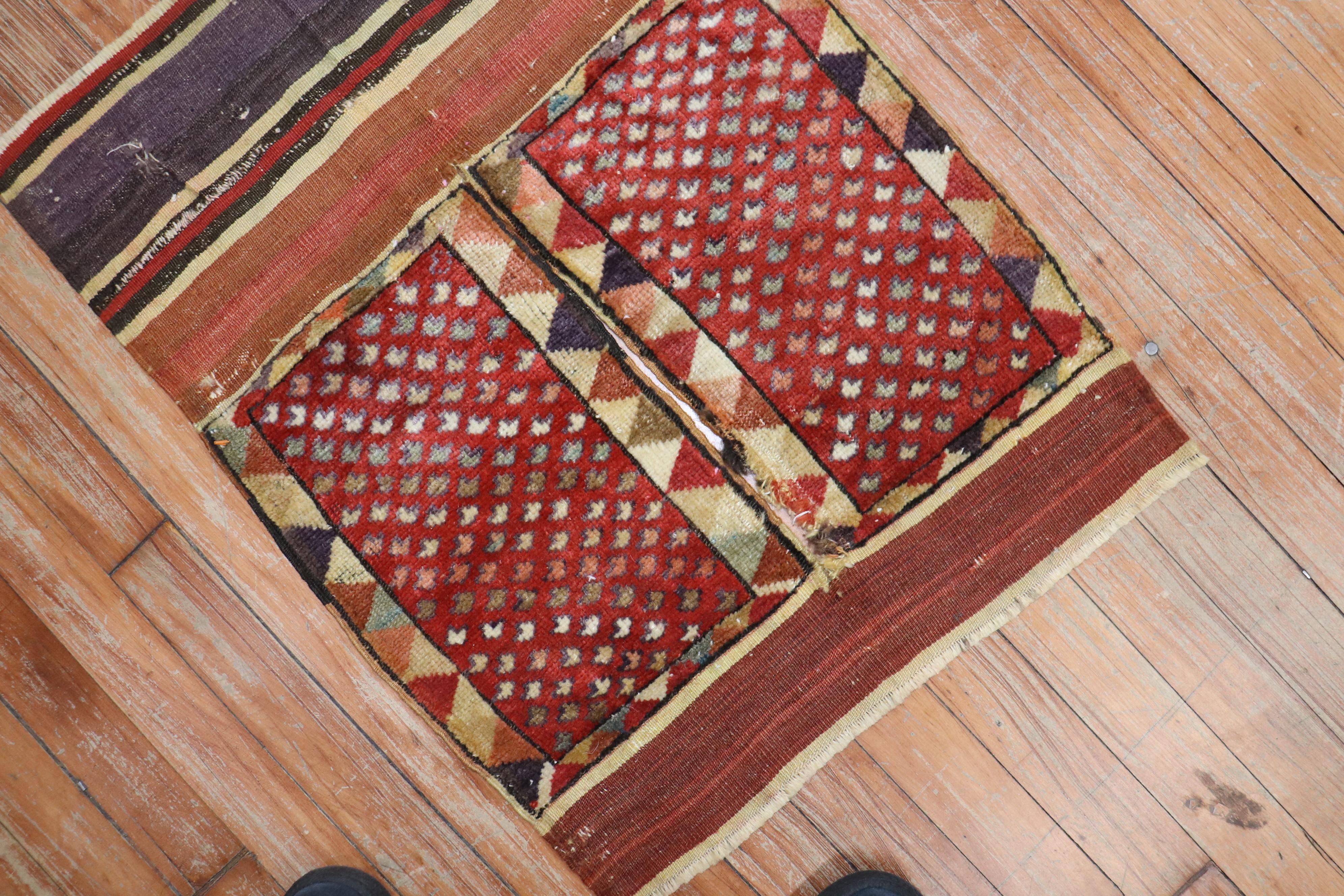 Tribal Turkish Textile Bagface Rug In Good Condition For Sale In New York, NY