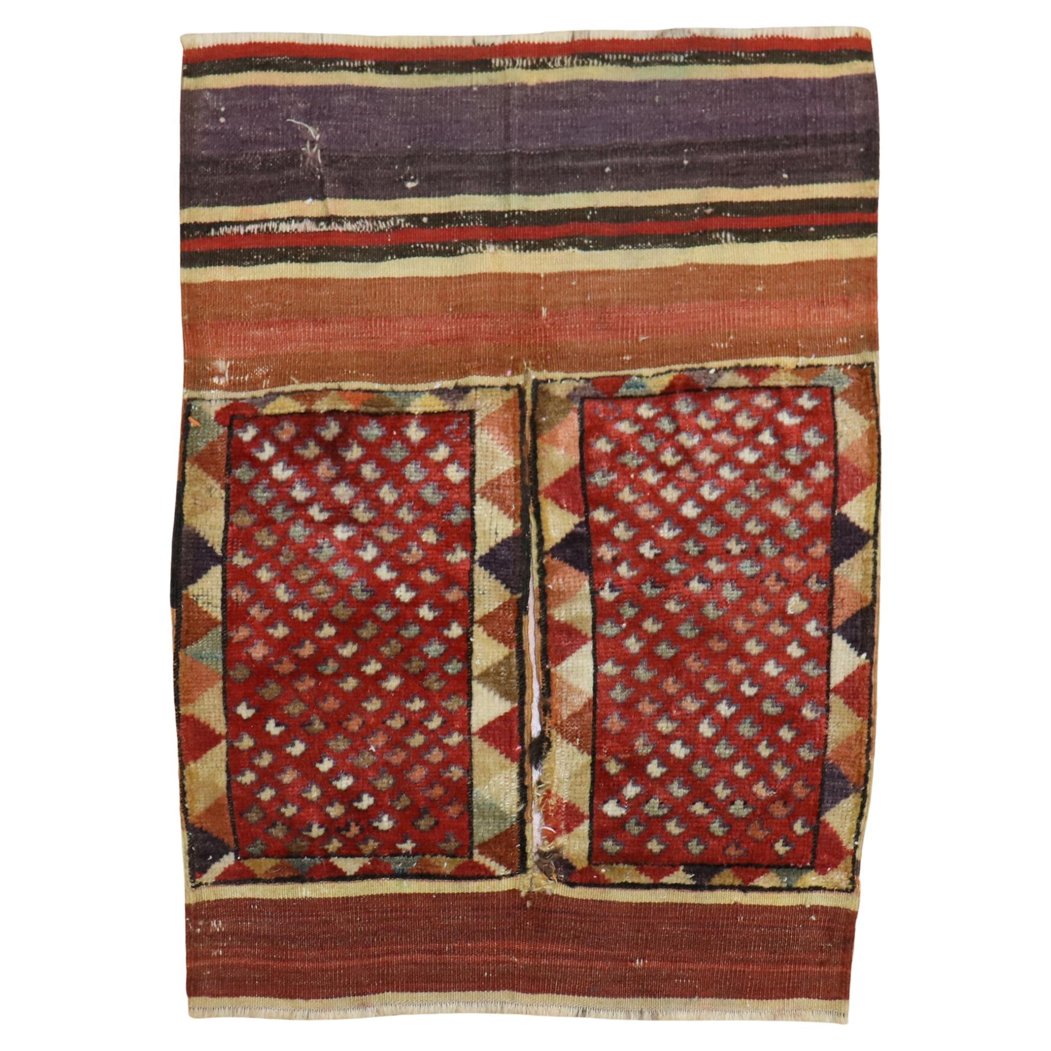 Tribal Turkish Textile Bagface Rug For Sale