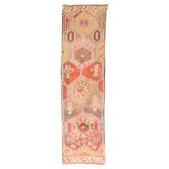 Zabihi Collection Funky Tribal Turkish Vintage Runner