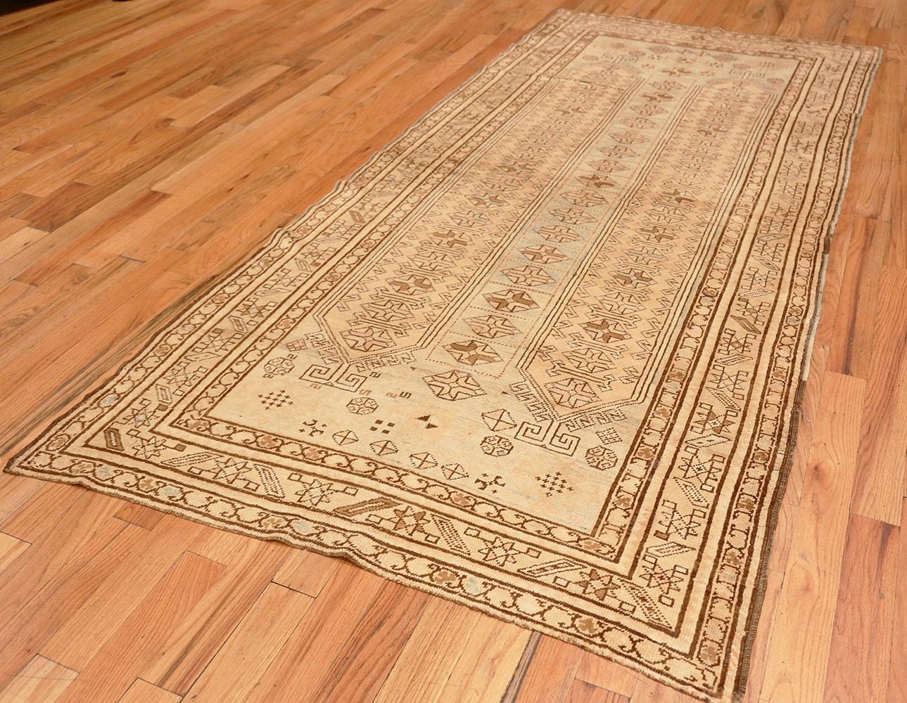 Tribal Vintage Caucasian Kazak Rug. Size: 4 ft 3 in x 9 ft In Good Condition In New York, NY