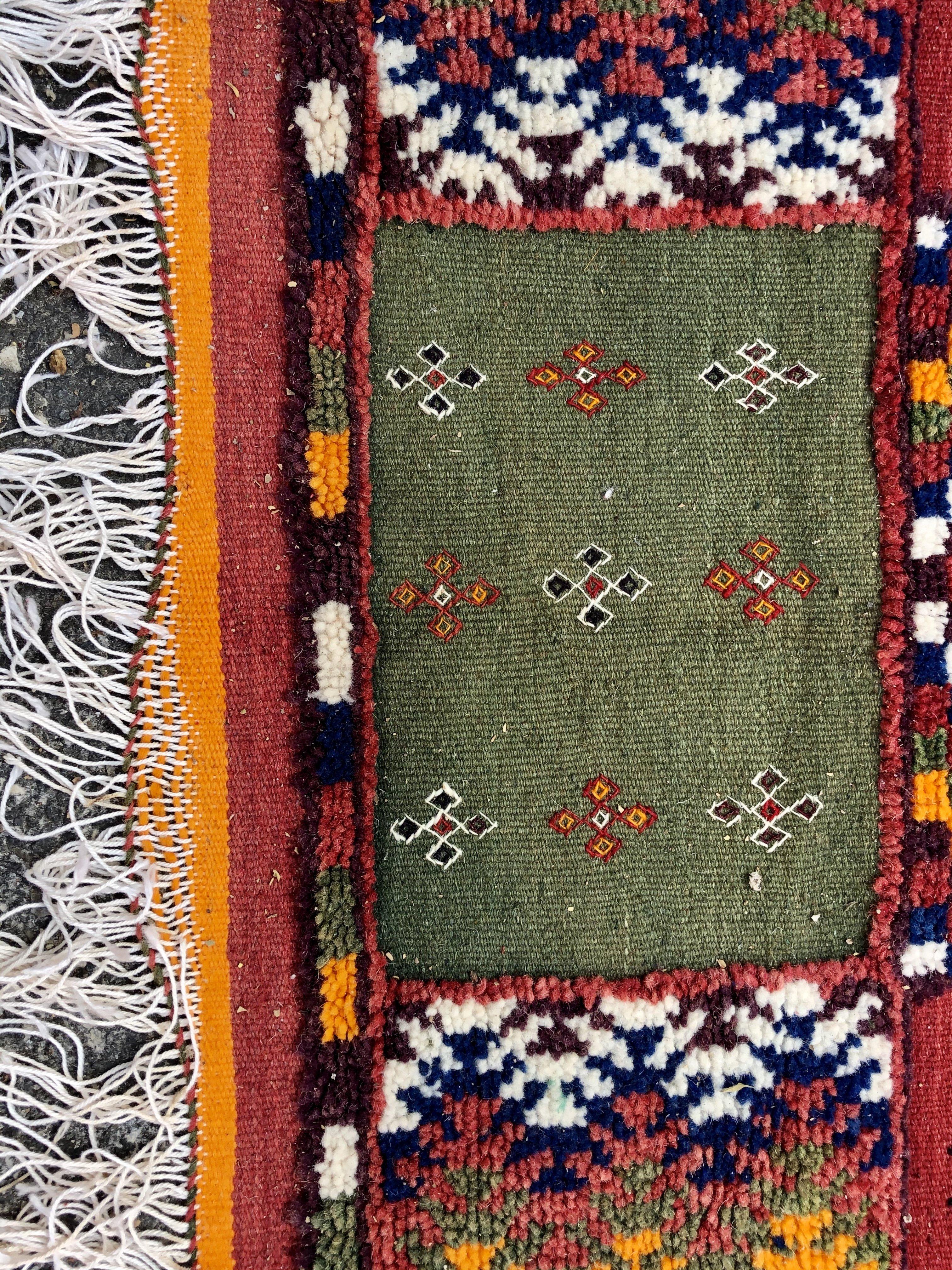 Tribal Vintage Moroccan Handwoven Wool Rug 1