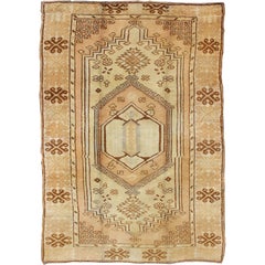 Tribal Vintage Moroccan Rug with Geometric Pattern, Field of Flowers
