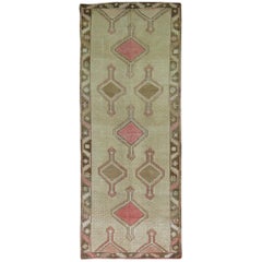 Tribal Vintage Turkish Gallery Pink Accent Rug