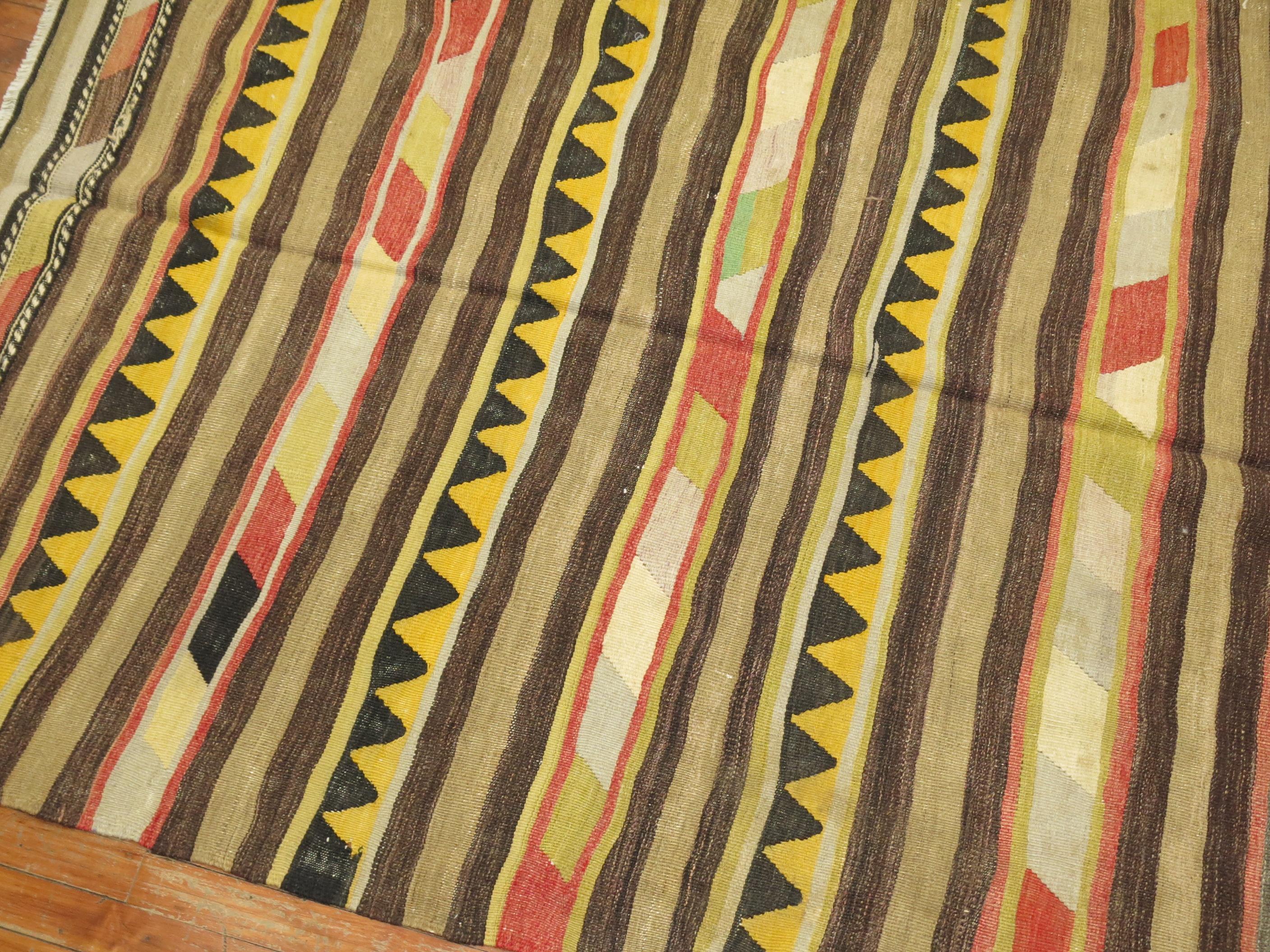 Tribal Vintage Turkish Kilim In Good Condition In New York, NY