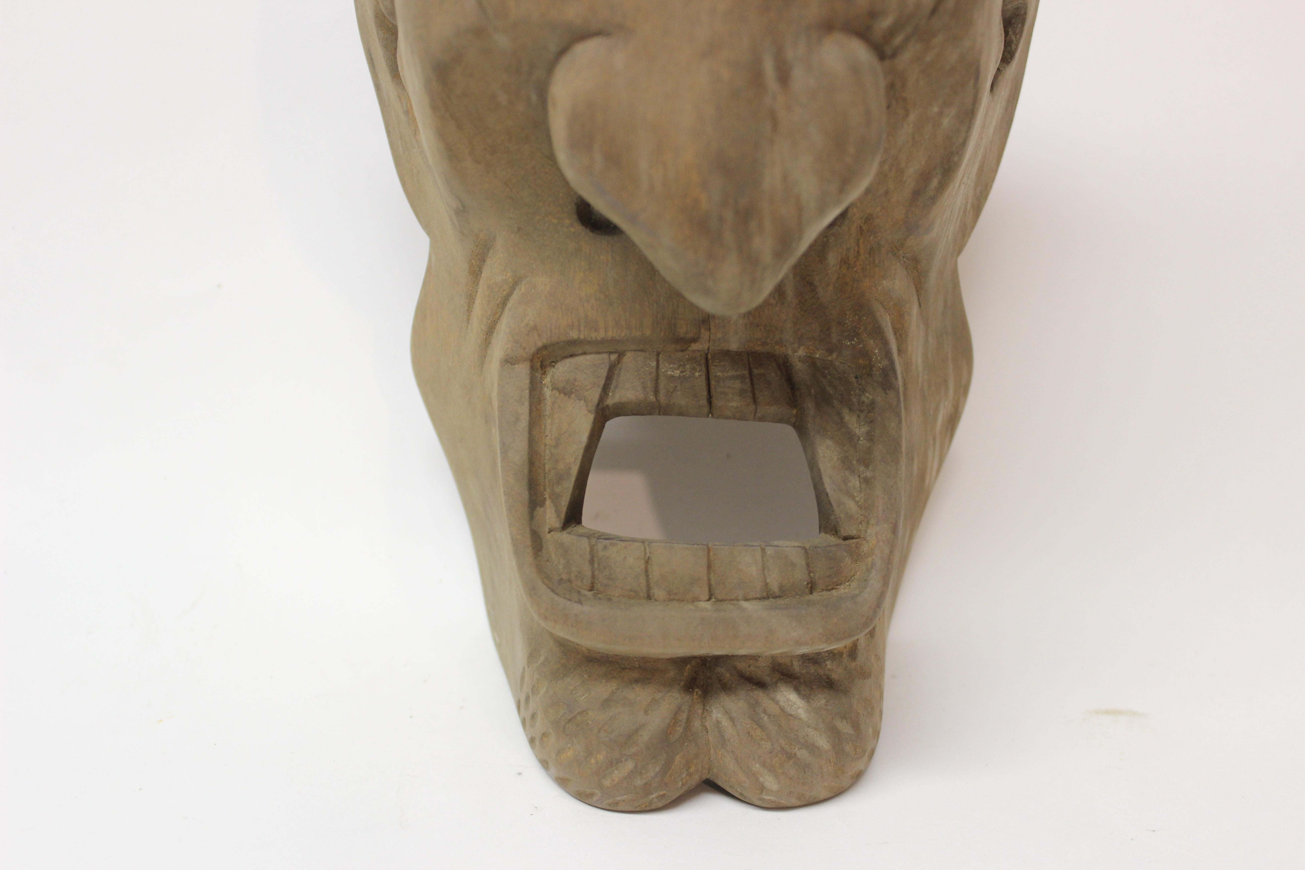 Tribal Wood Mask In Good Condition In East Hampton, NY