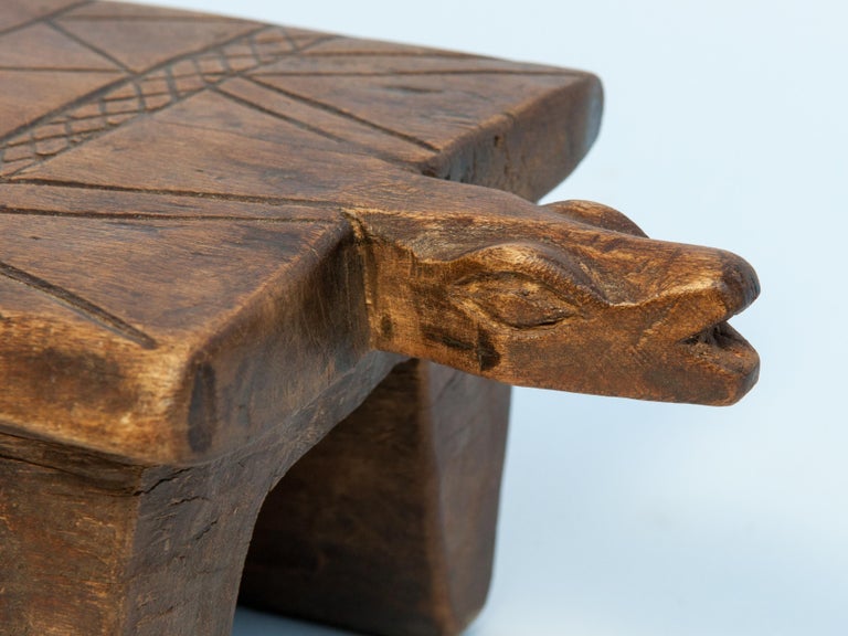 Tribal Wood Stool Lizard Motif, Fulani of Niger, Mid-Late 20th Century ...