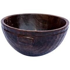 Tribal Wooden Bowl, Hand Hewn, from Niger, Mid-20th Century