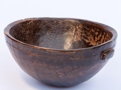 Cuenco tribal de madera, tallado a mano, Níger, mediados del siglo XX